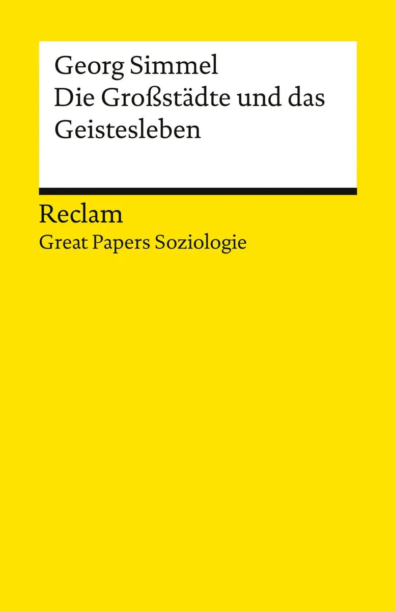Cover: Die Großstädte und das Geistesleben (E-Book) von Georg Simmel