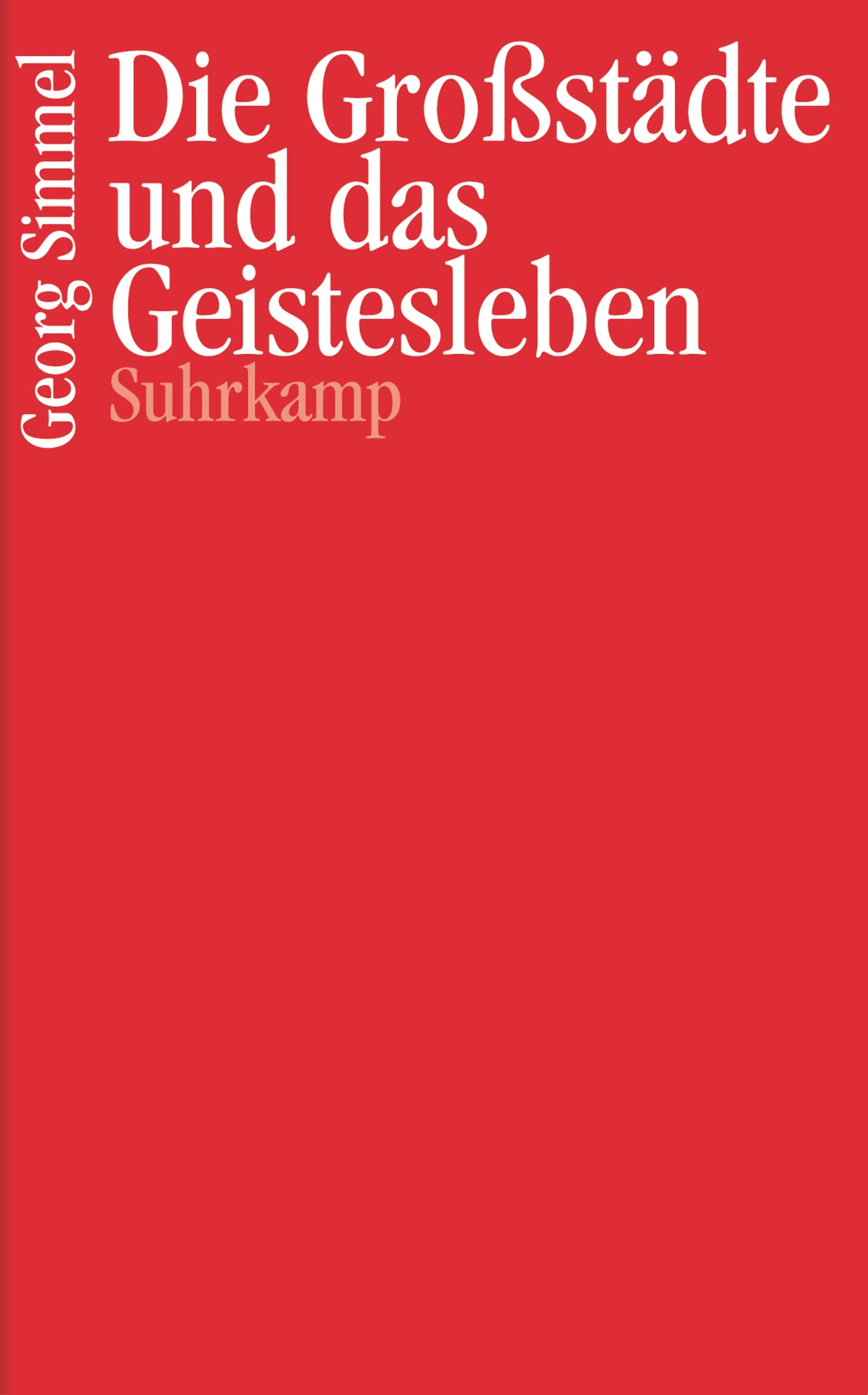 Buchcover von 'Die Großstädte und das Geistesleben' - Gebundene Ausgabe von Georg Simmel