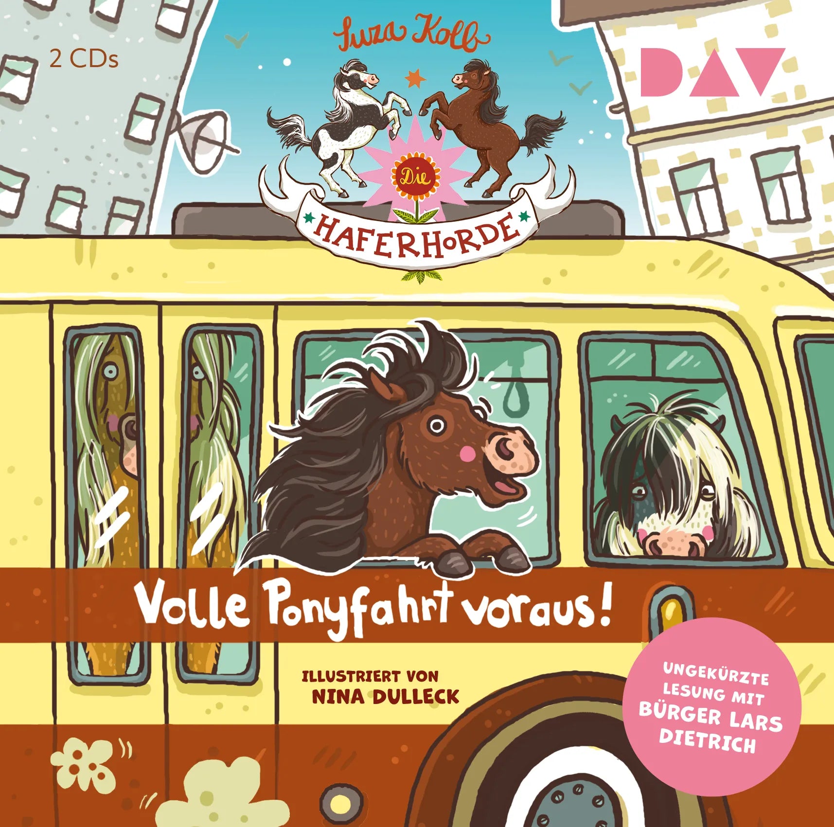 Buchcover von 'Die Haferhorde – Teil 15: Volle Ponyfahrt voraus!' - Hörbuch (CD) von Suza Kolb