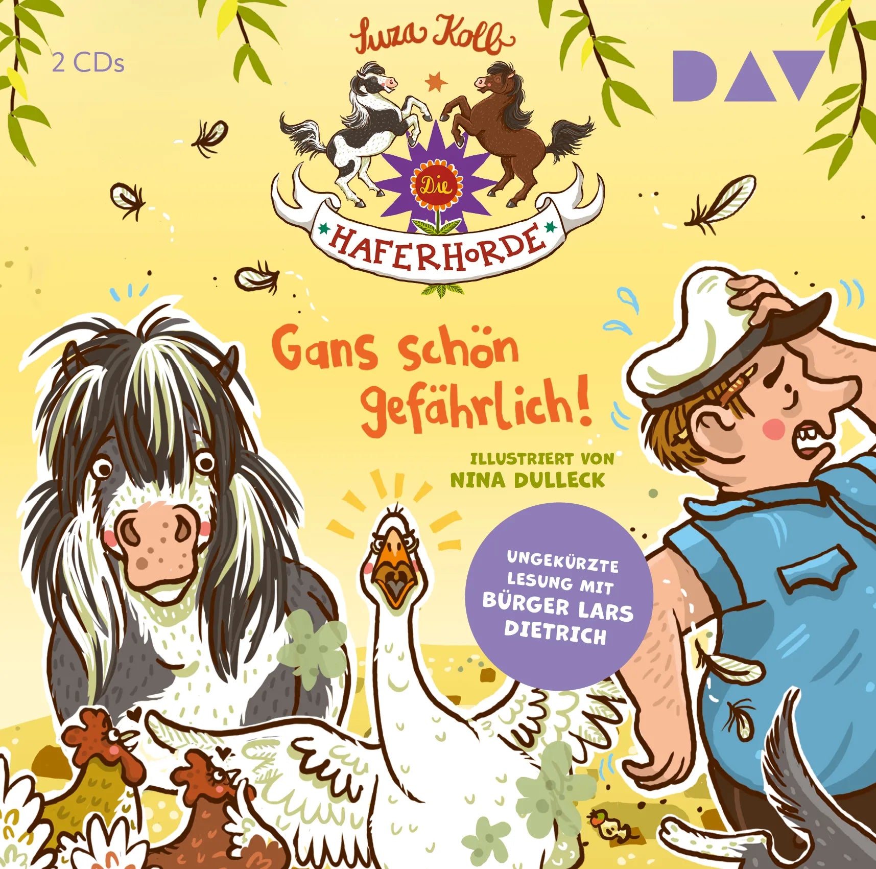 Buchcover von 'Die Haferhorde – Teil 19: Gans schön gefährlich!' - Hörbuch (CD) von Suza Kolb