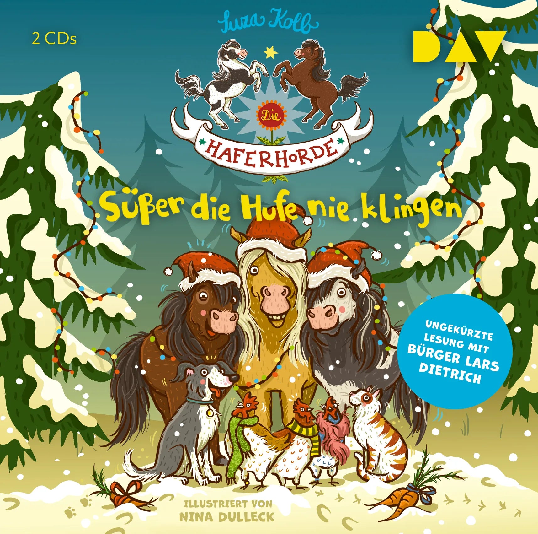 Buchcover von 'Die Haferhorde – Teil 9: Süßer die Hufe nie klingen' - Hörbuch (CD) von Suza Kolb