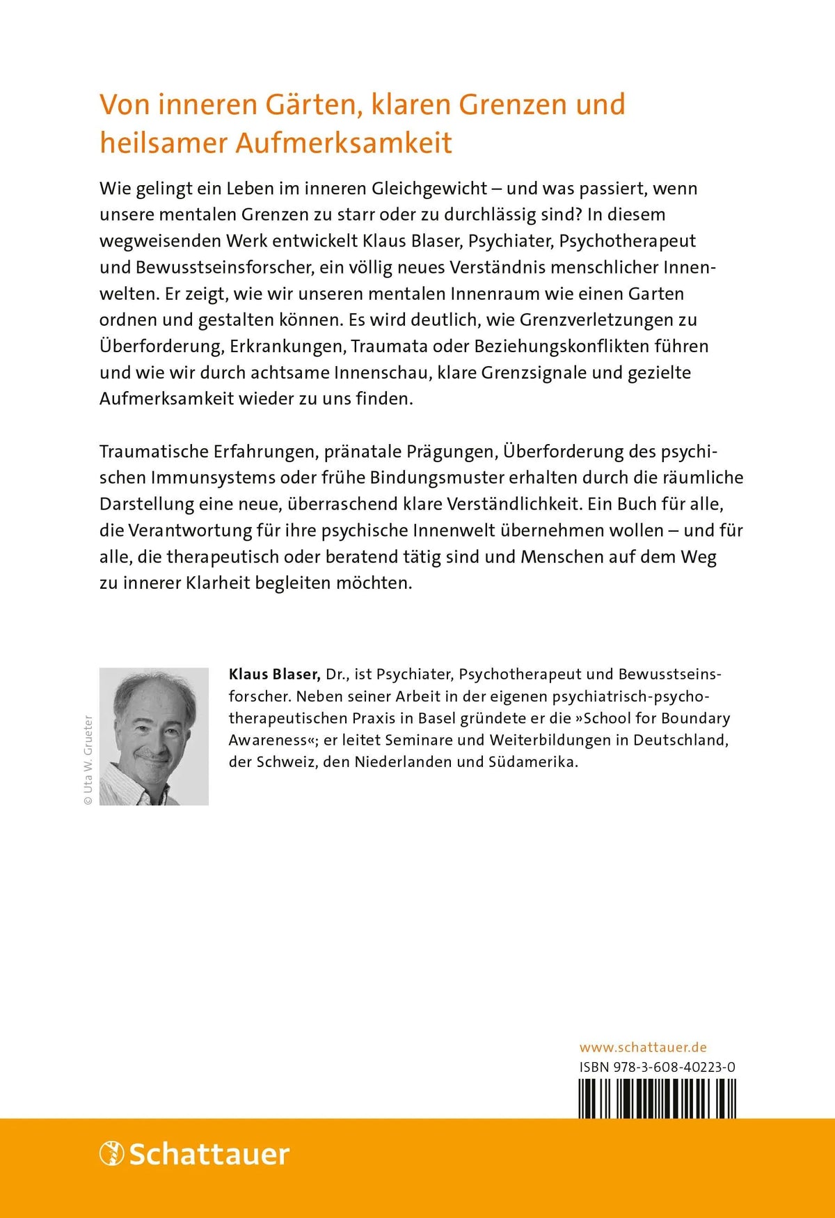 Rückseite: Die Heilkraft mentaler Räume und gesunder Grenzen (Hardcover)