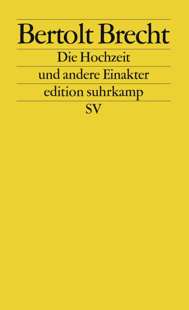 Buchcover von 'Die Hochzeit und andere Einakter' - Taschenbuch von Bertolt Brecht