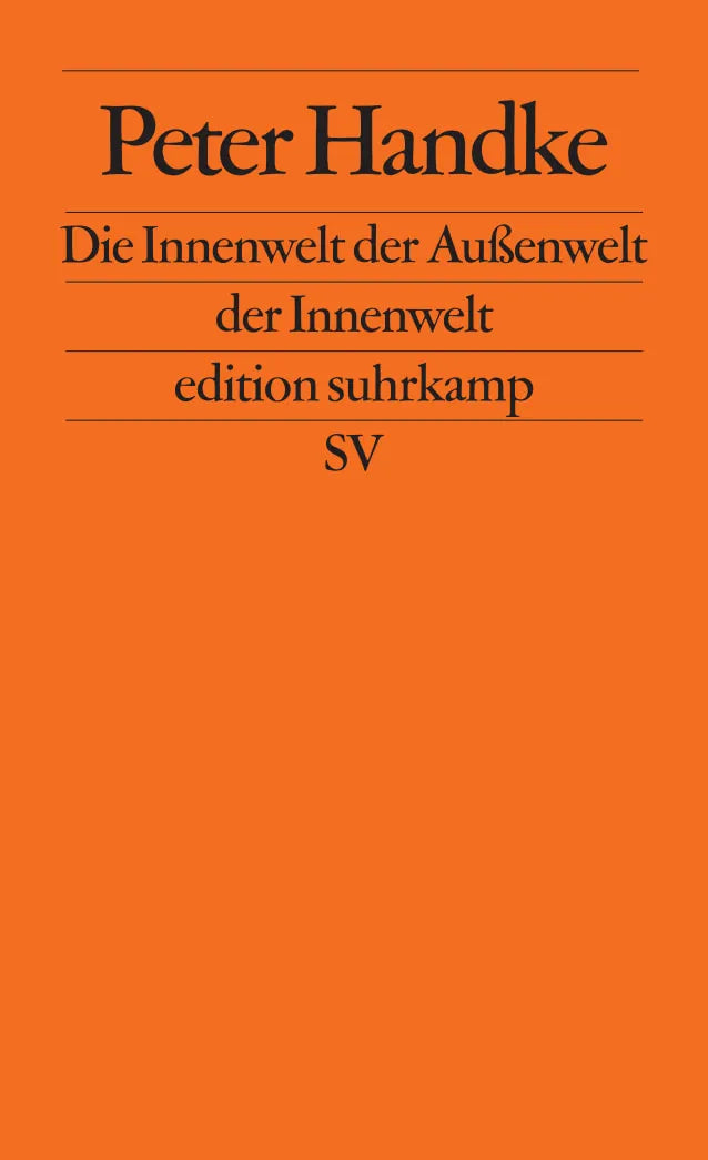 Buchcover von 'Die Innenwelt der Außenwelt der Innenwelt' - Taschenbuch von Peter Handke