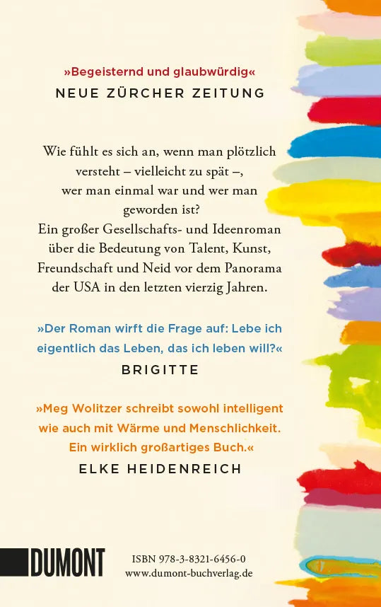 Buchrückseite von 'Die Interessanten' mit Klappentext - Gebundene Ausgabe