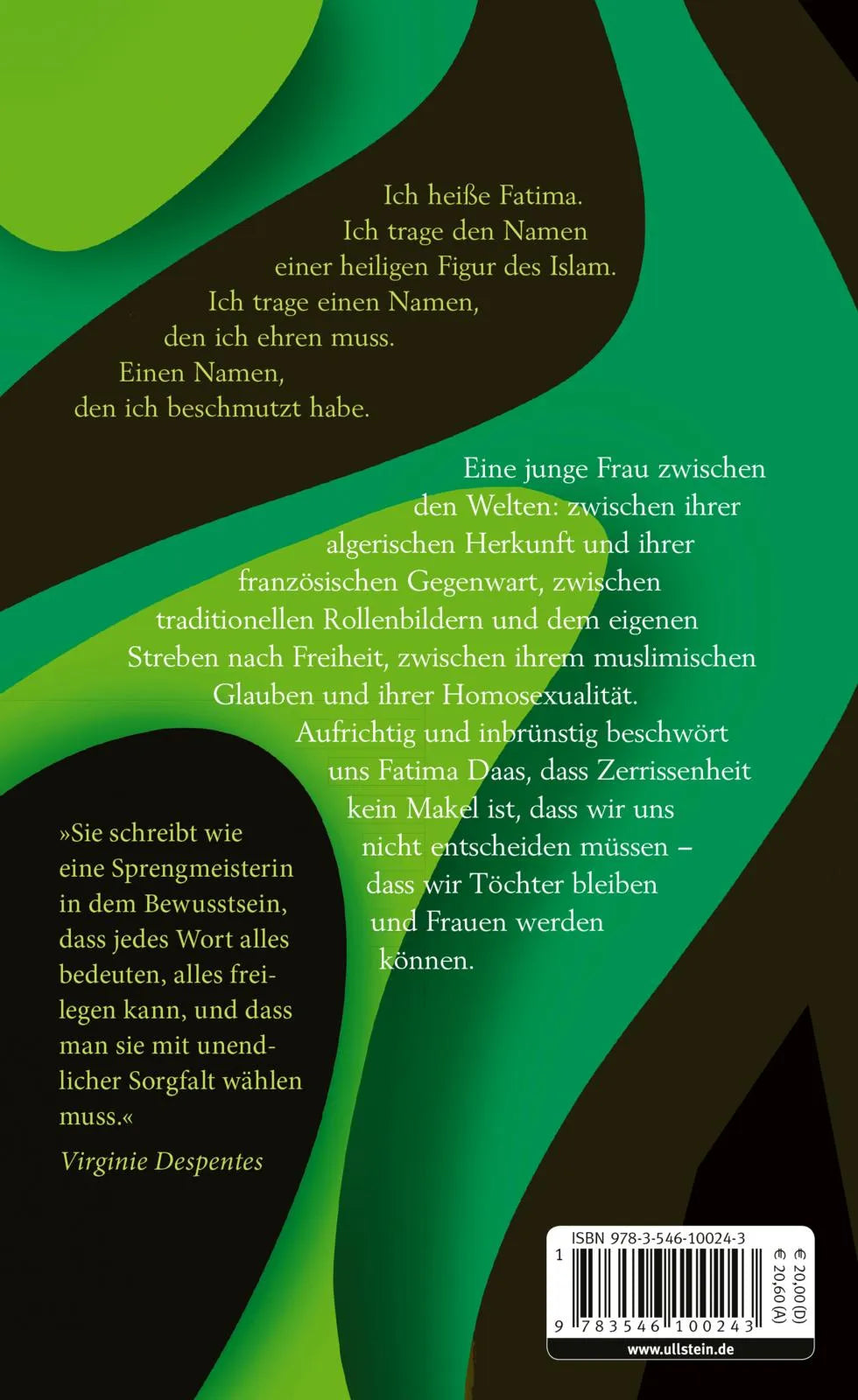 Buchrückseite von 'Die jüngste Tochter' mit Klappentext - Gebundene Ausgabe