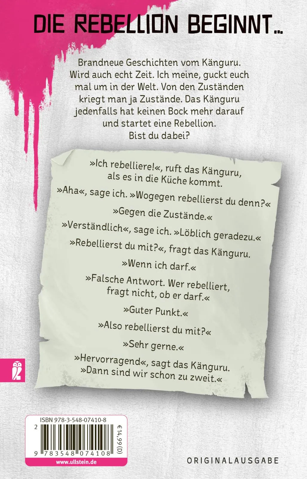Rückseite: Die Känguru-Rebellion (Taschenbuch)