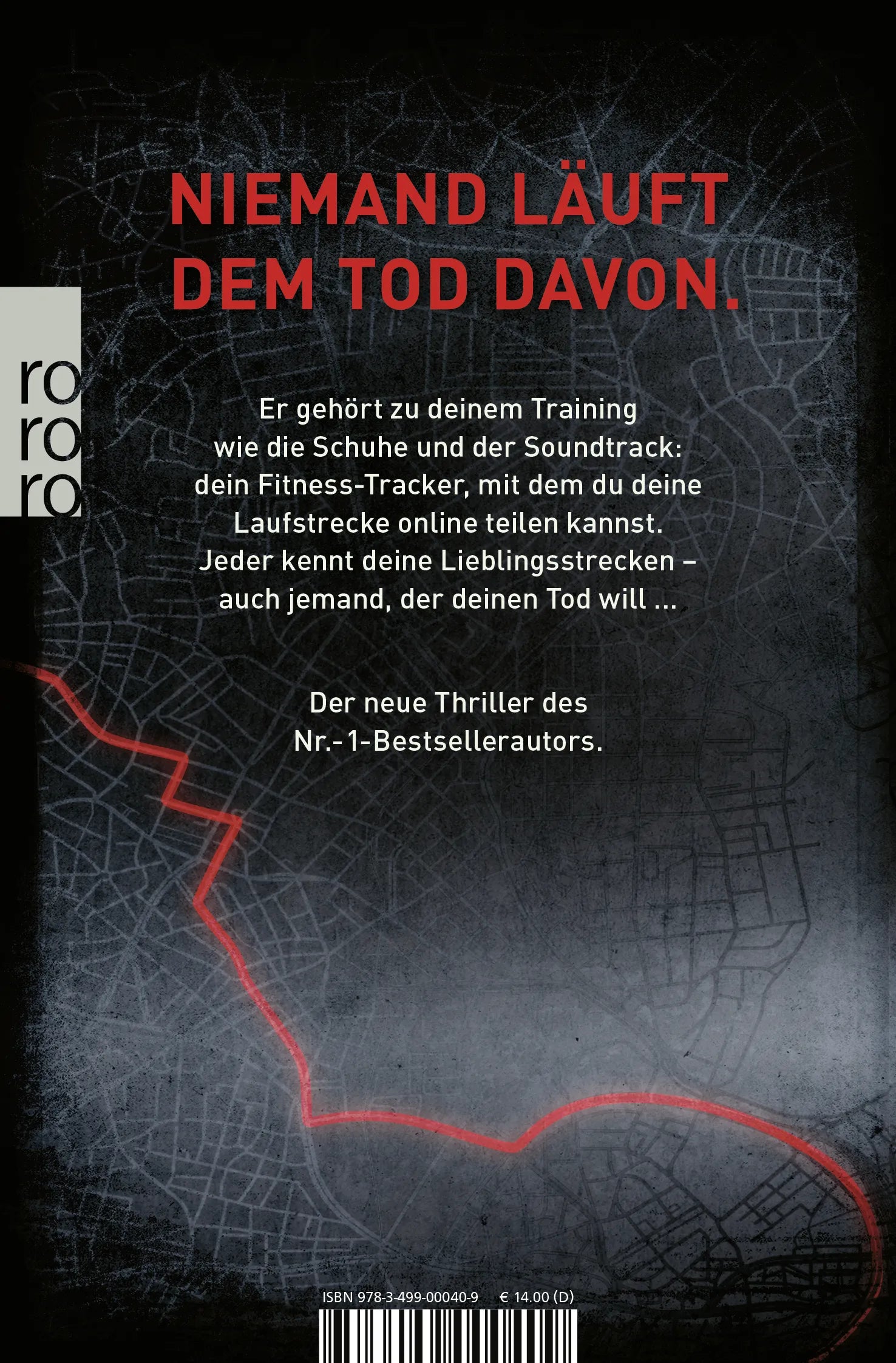 Buchrückseite von 'Die Karte' mit Klappentext - Taschenbuch