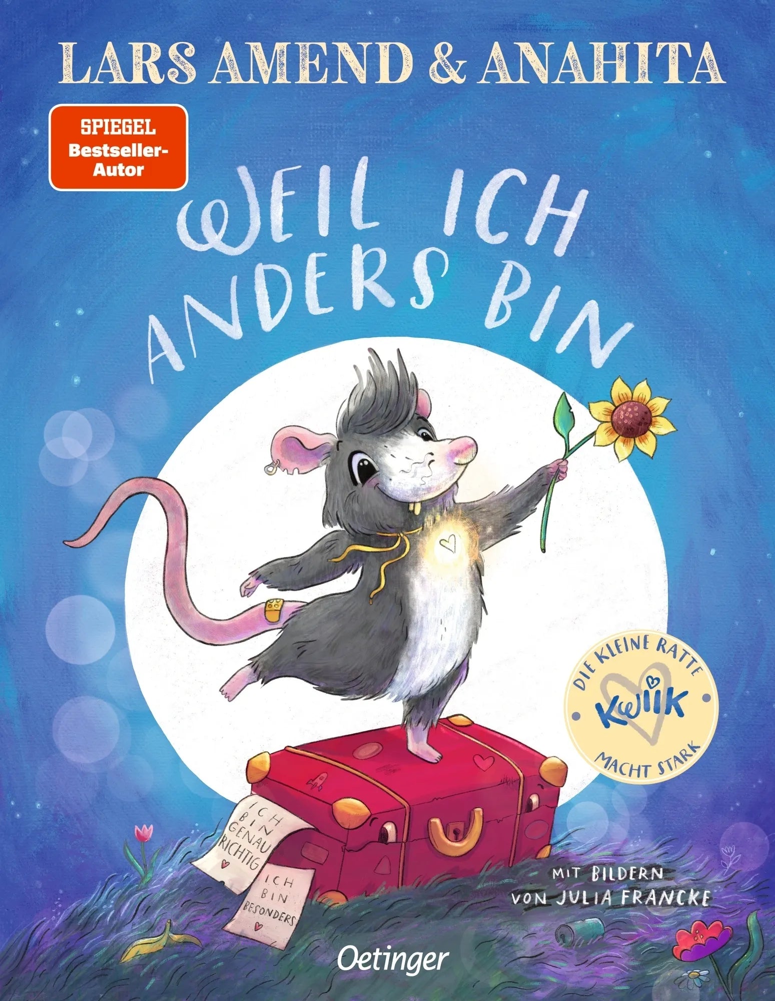 Buchcover von 'Die kleine Ratte Kwiik macht stark. Weil ich anders bin' - Gebundene Ausgabe von Lars Amend
