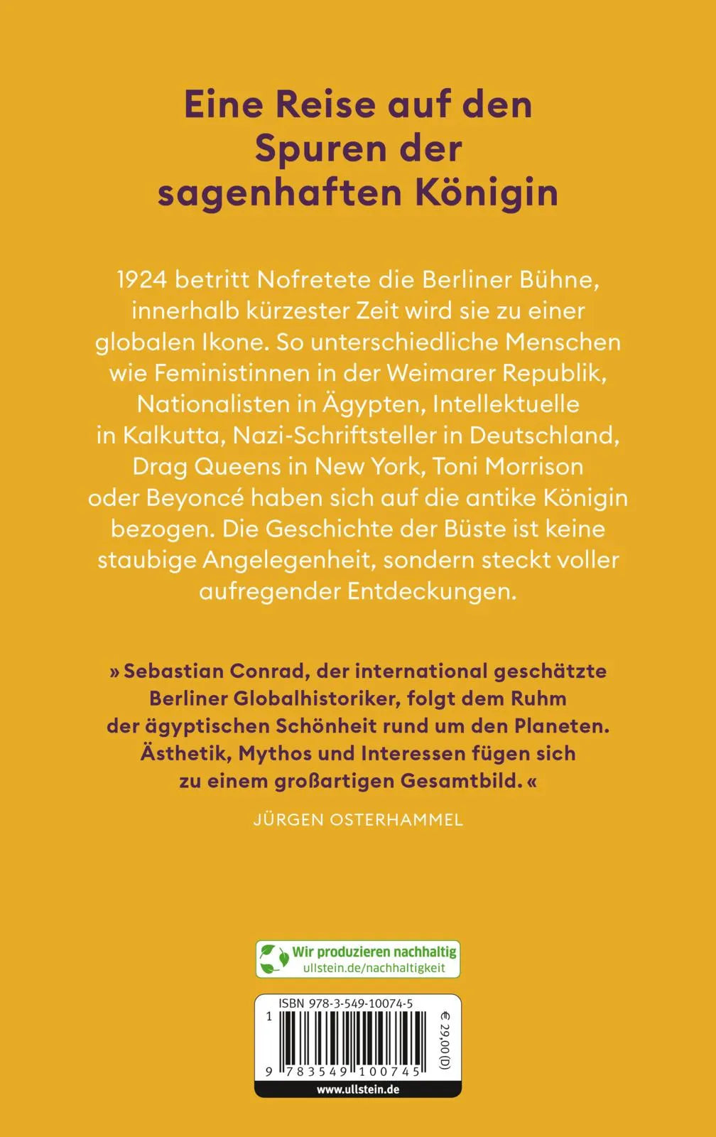 Buchrückseite von 'Die Königin' mit Klappentext - Gebundene Ausgabe
