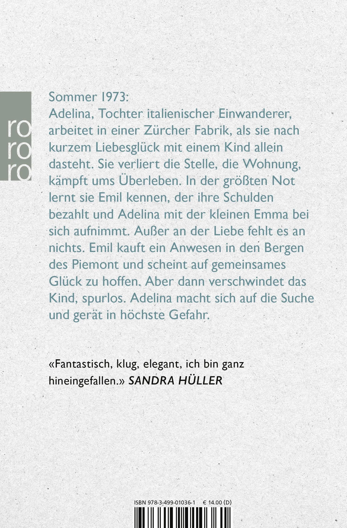Buchrückseite von 'Die Krume Brot' mit Klappentext - Taschenbuch