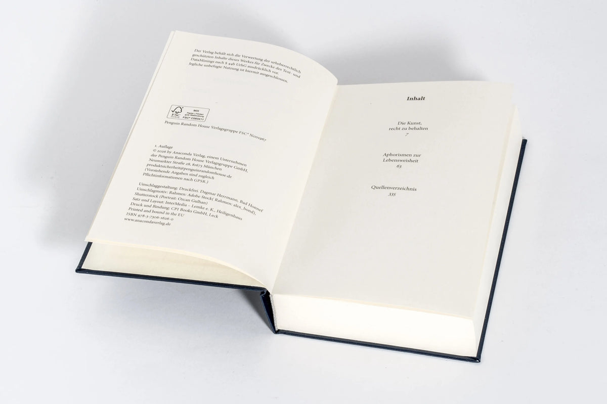 Detailansicht: Die Kunst, recht zu behalten & Aphorismen zur Lebensweisheit (Buch)