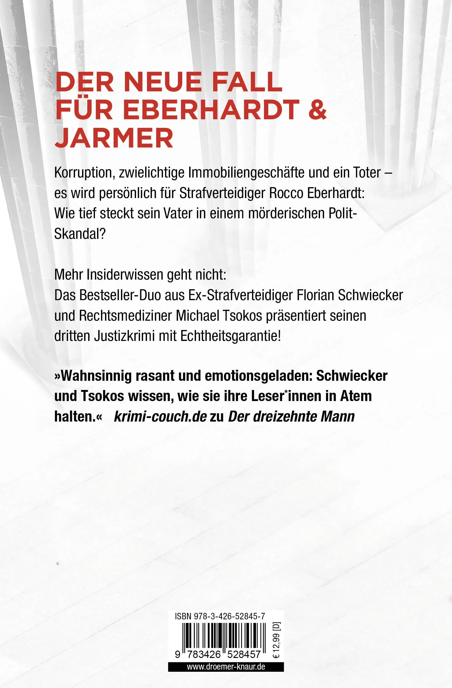 Buchrückseite von 'Die letzte Lügnerin' mit Klappentext - Taschenbuch