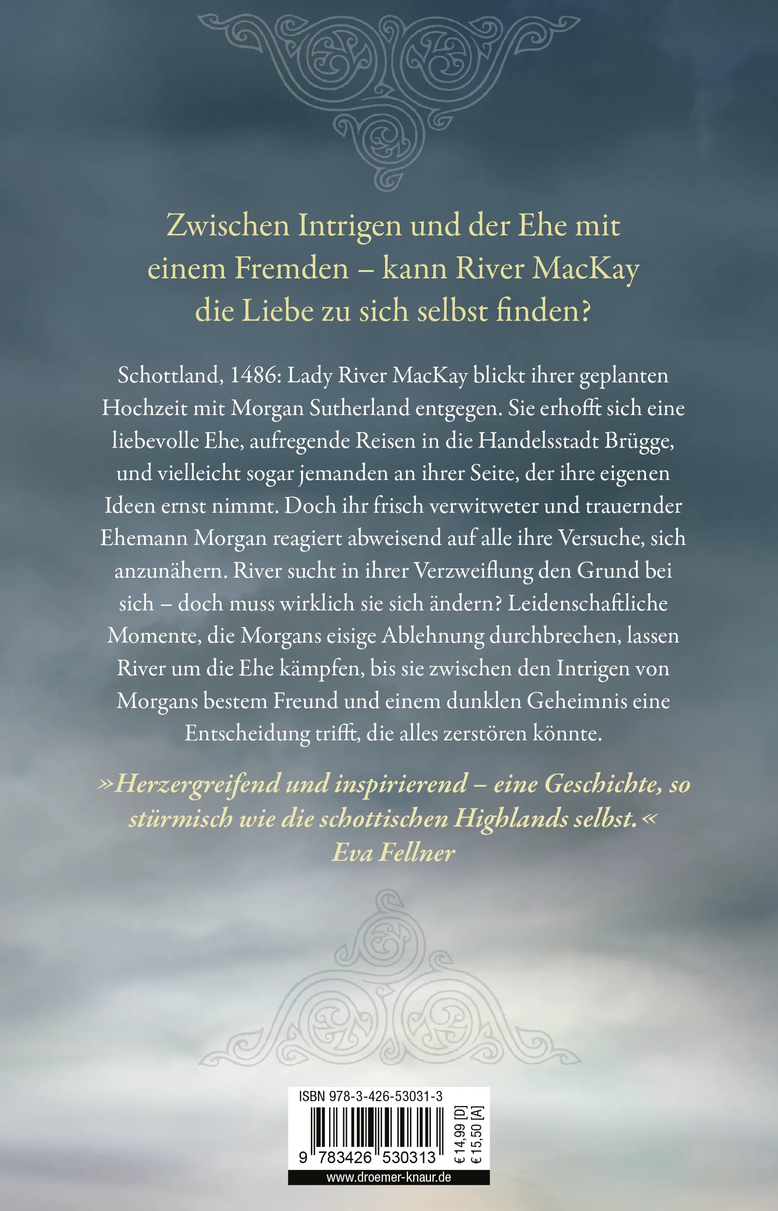 Buchrückseite von 'Die Liebe der Lady River' mit Klappentext - Paperback