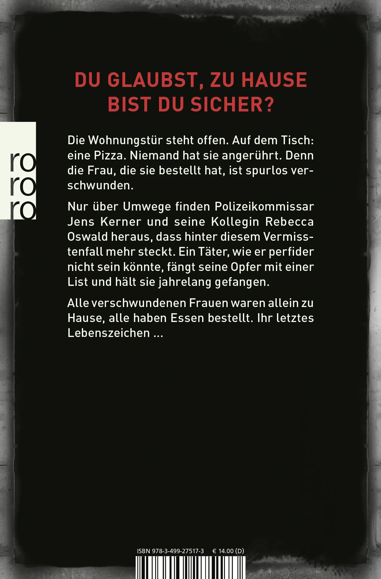 Buchrückseite von 'Die Lieferung' mit Klappentext - Taschenbuch