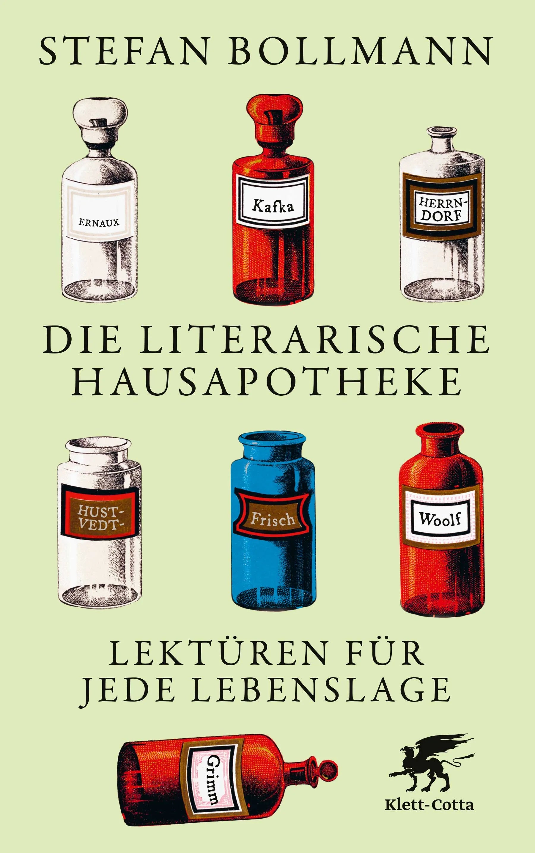 Buchcover von 'Die literarische Hausapotheke' - Gebundene Ausgabe von Stefan Bollmann
