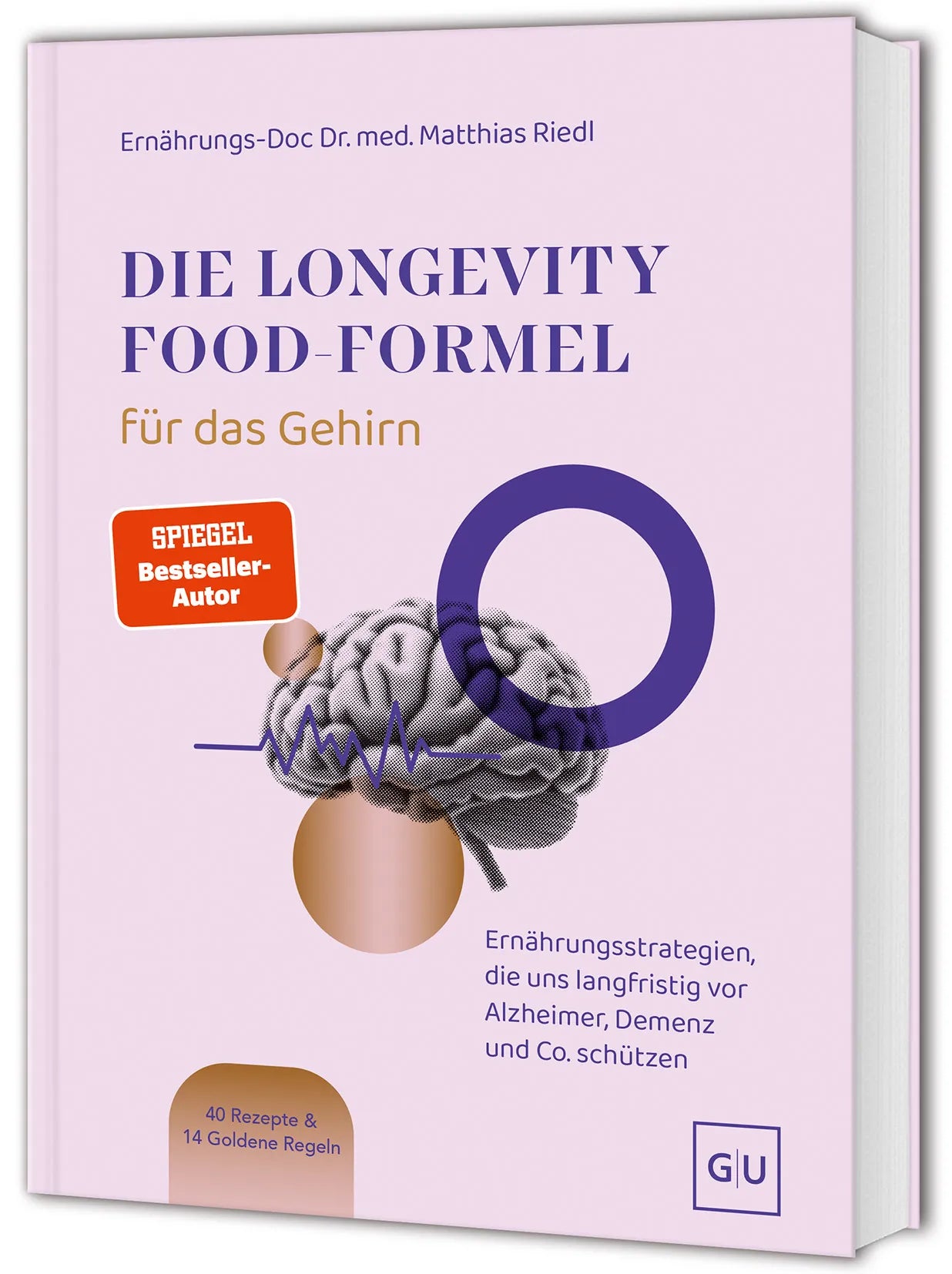 Buchcover von 'Die Longevity-Food-Formel für das Gehirn' - Gebundene Ausgabe von Dr. med. Matthias Riedl