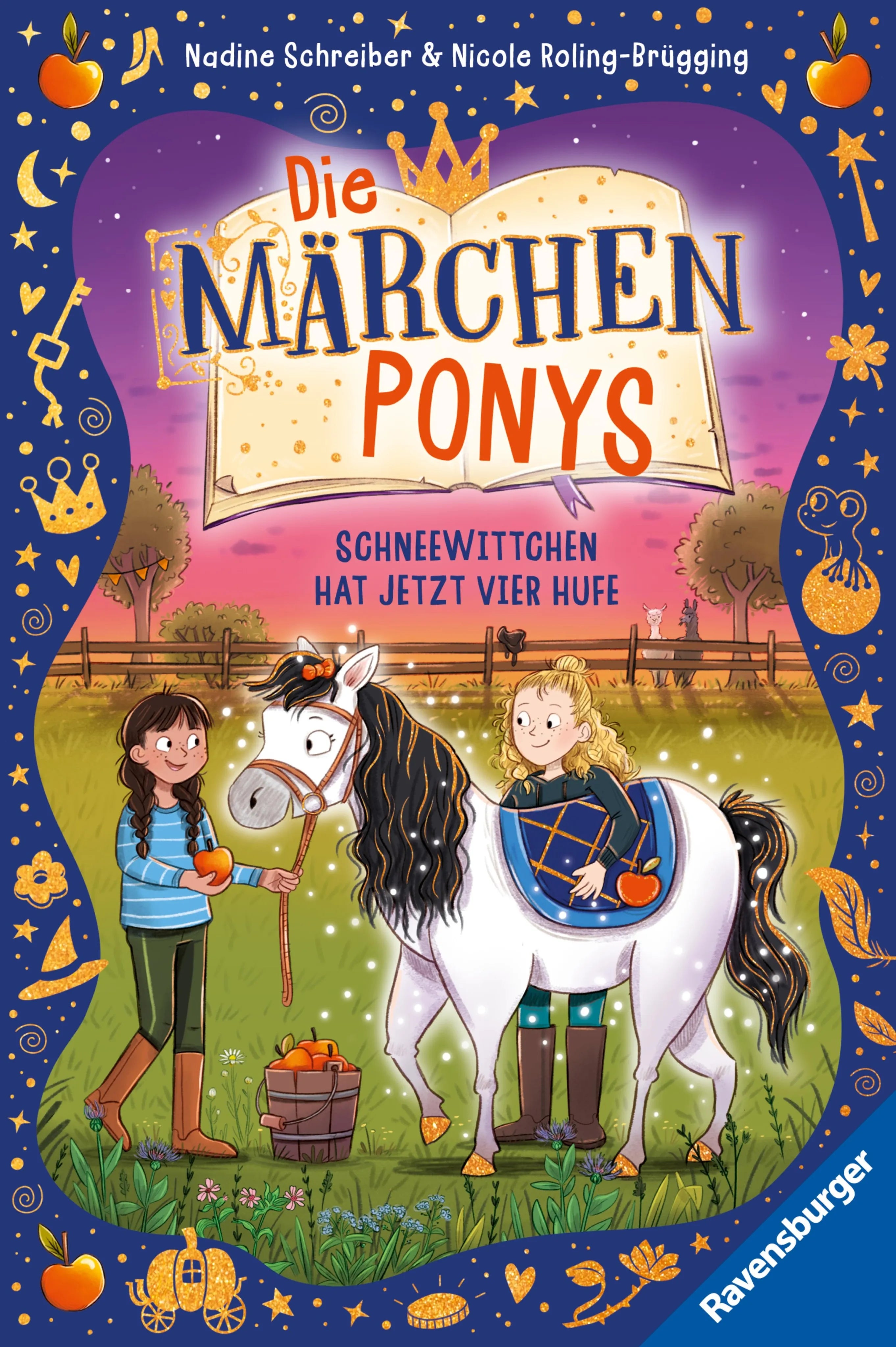 Cover: Die Märchenponys, Band 1 - Schneewittchen hat jetzt vier Hufe (E-Book) von Nicole Roling-Brügging