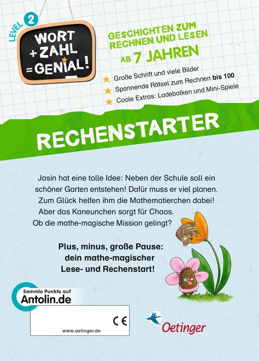 Buchrückseite von 'Die Mathematierchen. Ach du grünes Kaneunchen!' mit Klappentext - Gebundene Ausgabe