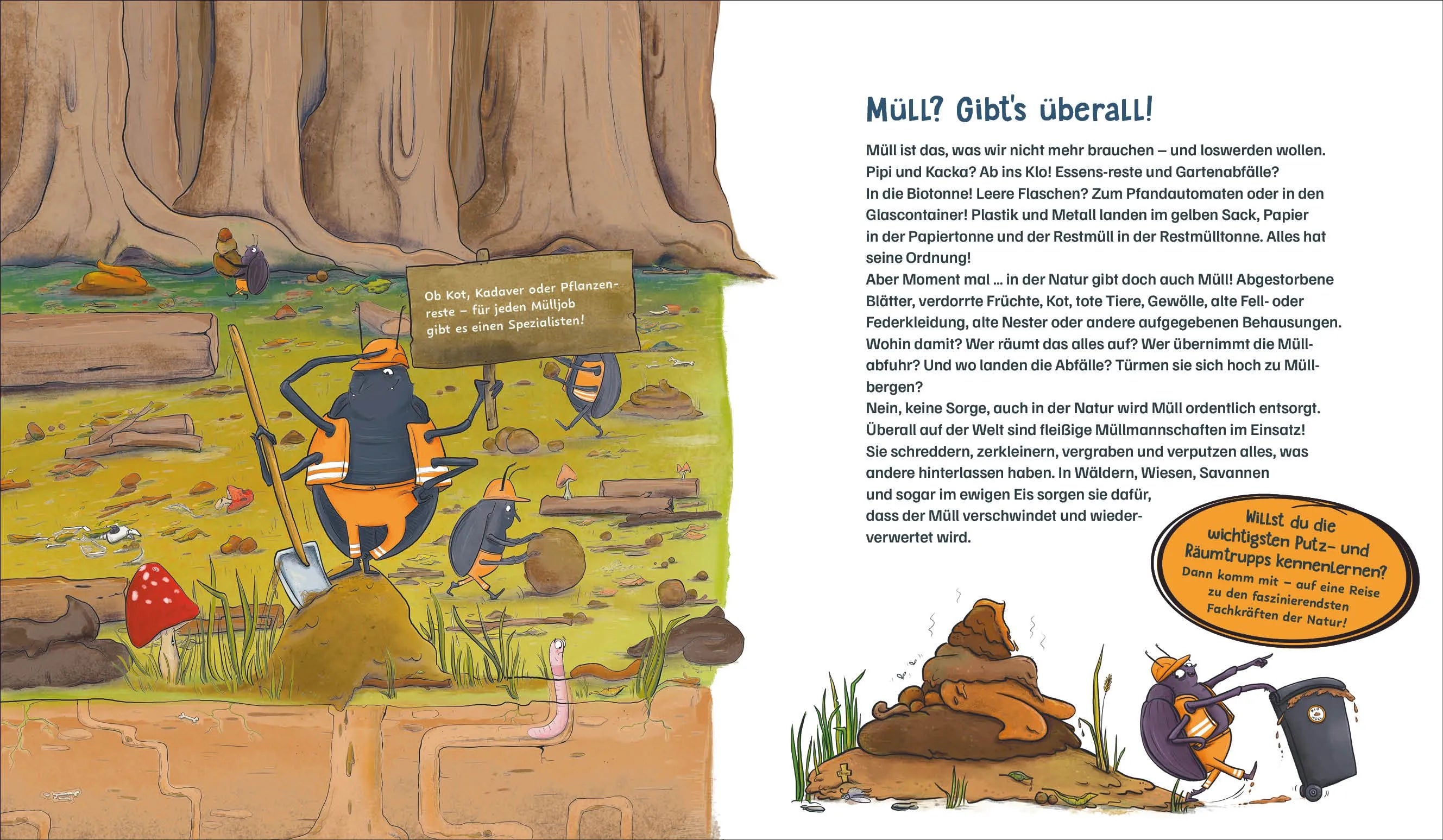 Detailansicht: Die Müllabfuhr in der Natur – Alles über Mistkäfer und Co. (Hardcover)