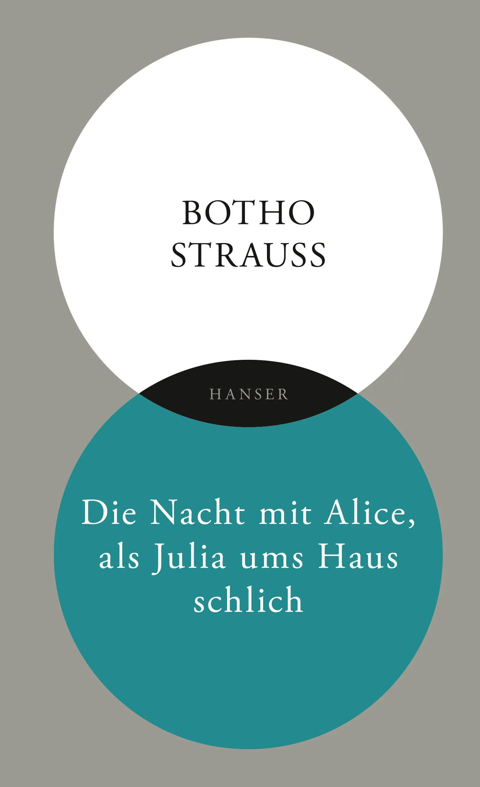Buchcover von 'Die Nacht mit Alice, als Julia ums Haus schlich' - Gebundene Ausgabe von Botho Strauß