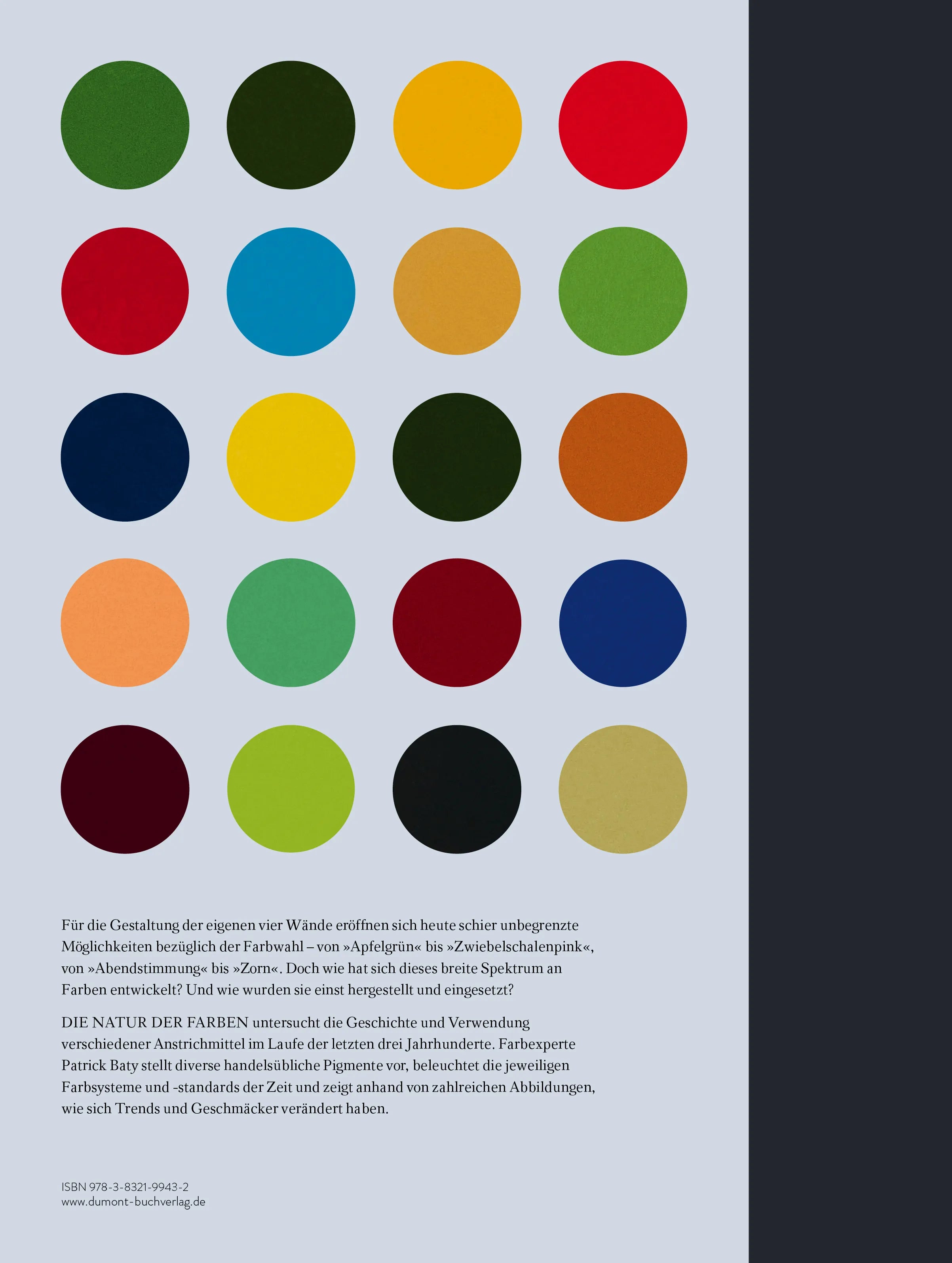 Buchrückseite von 'Die Natur der Farben' mit Klappentext - Gebundene Ausgabe
