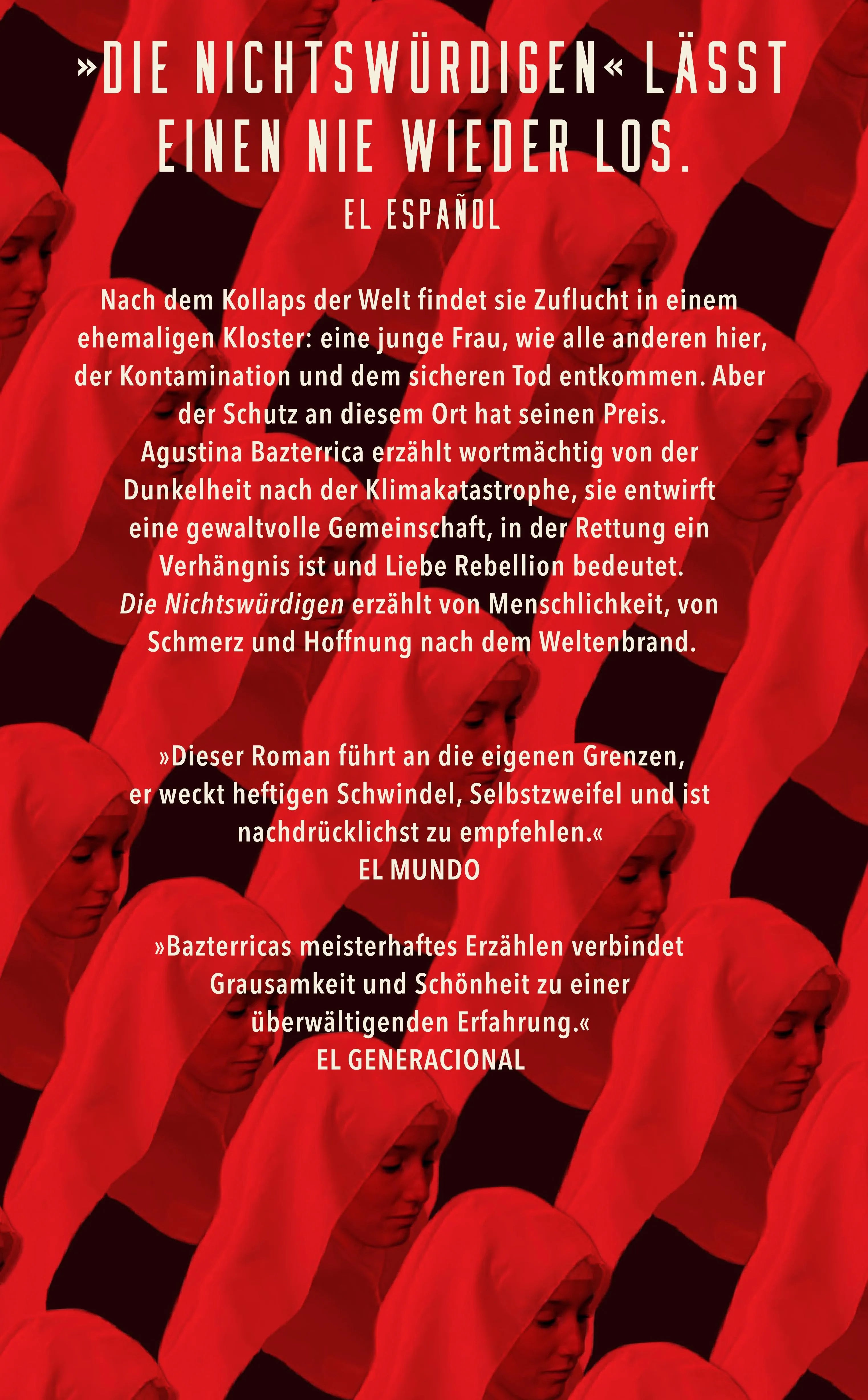 Buchrückseite von 'Die Nichtswürdigen' mit Klappentext - Gebundene Ausgabe