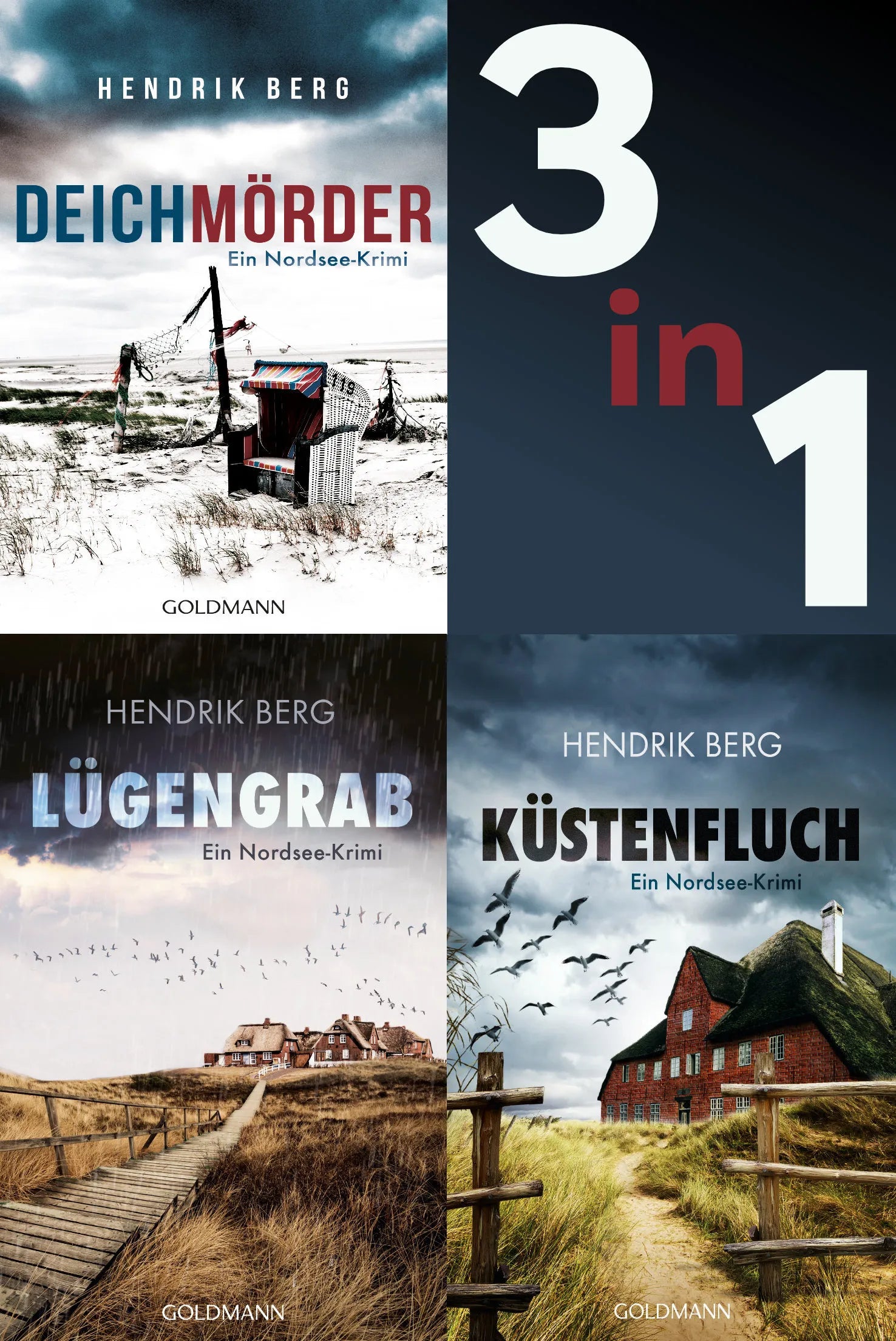 Cover: Die Nordsee-Krimi-Reihe mit Theo Krumme: Deichmörder / Lügengrab / Küstenfluch (E-Book) von Hendrik Berg