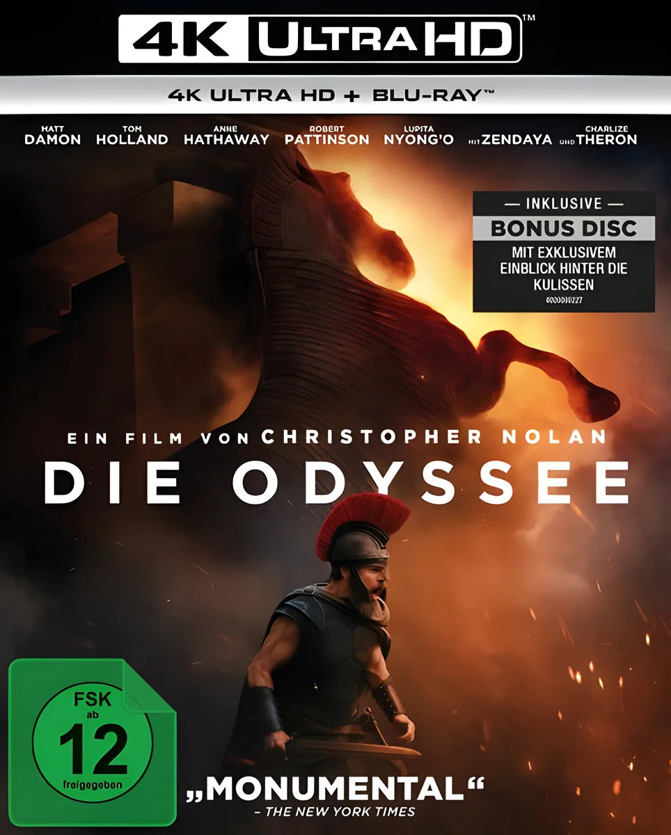4K UHD Blu-ray-Cover: Die Odyssee. Regie: Christopher Nolan