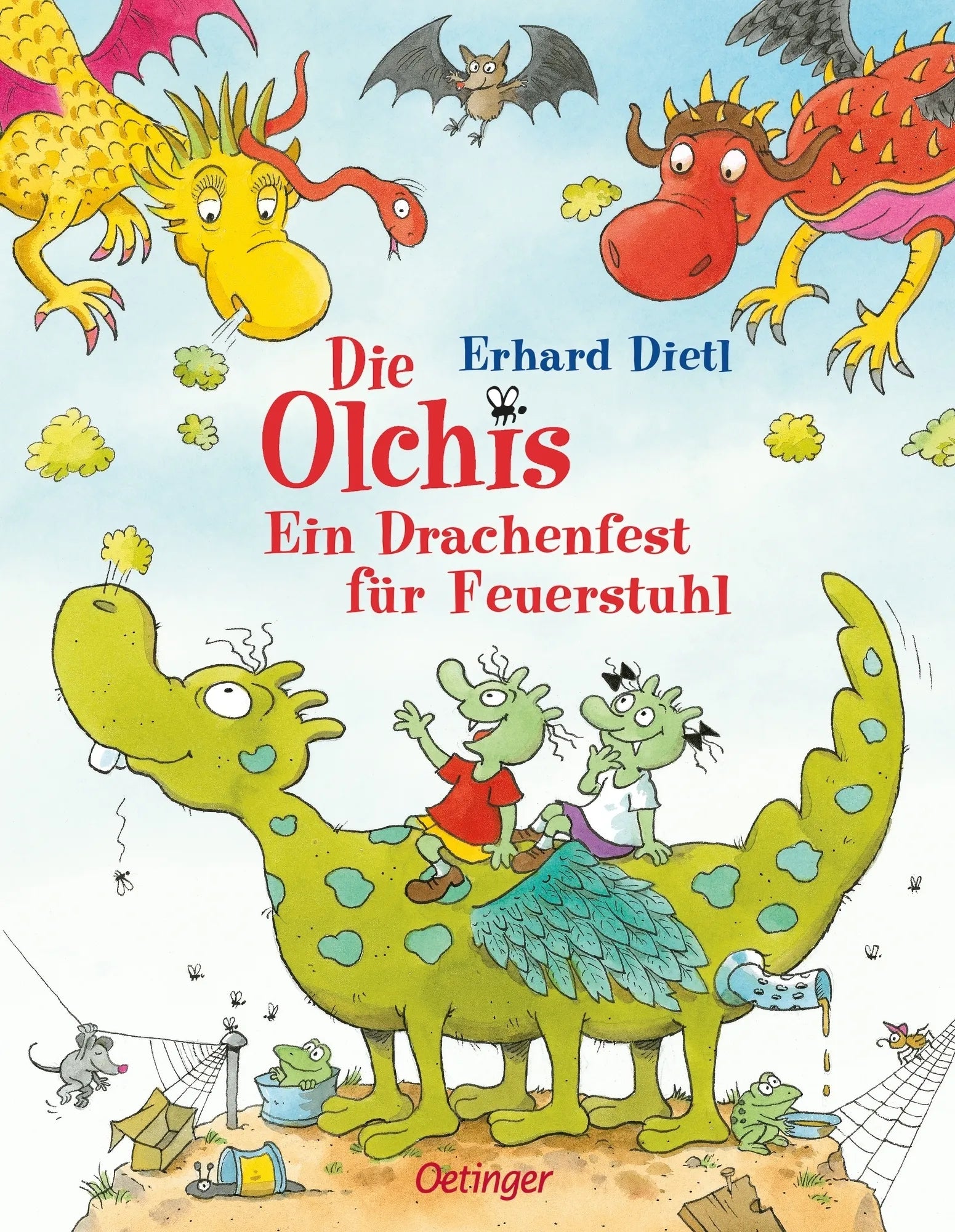 Buchcover von 'Die Olchis. Ein Drachenfest für Feuerstuhl' - Gebundene Ausgabe von Erhard Dietl
