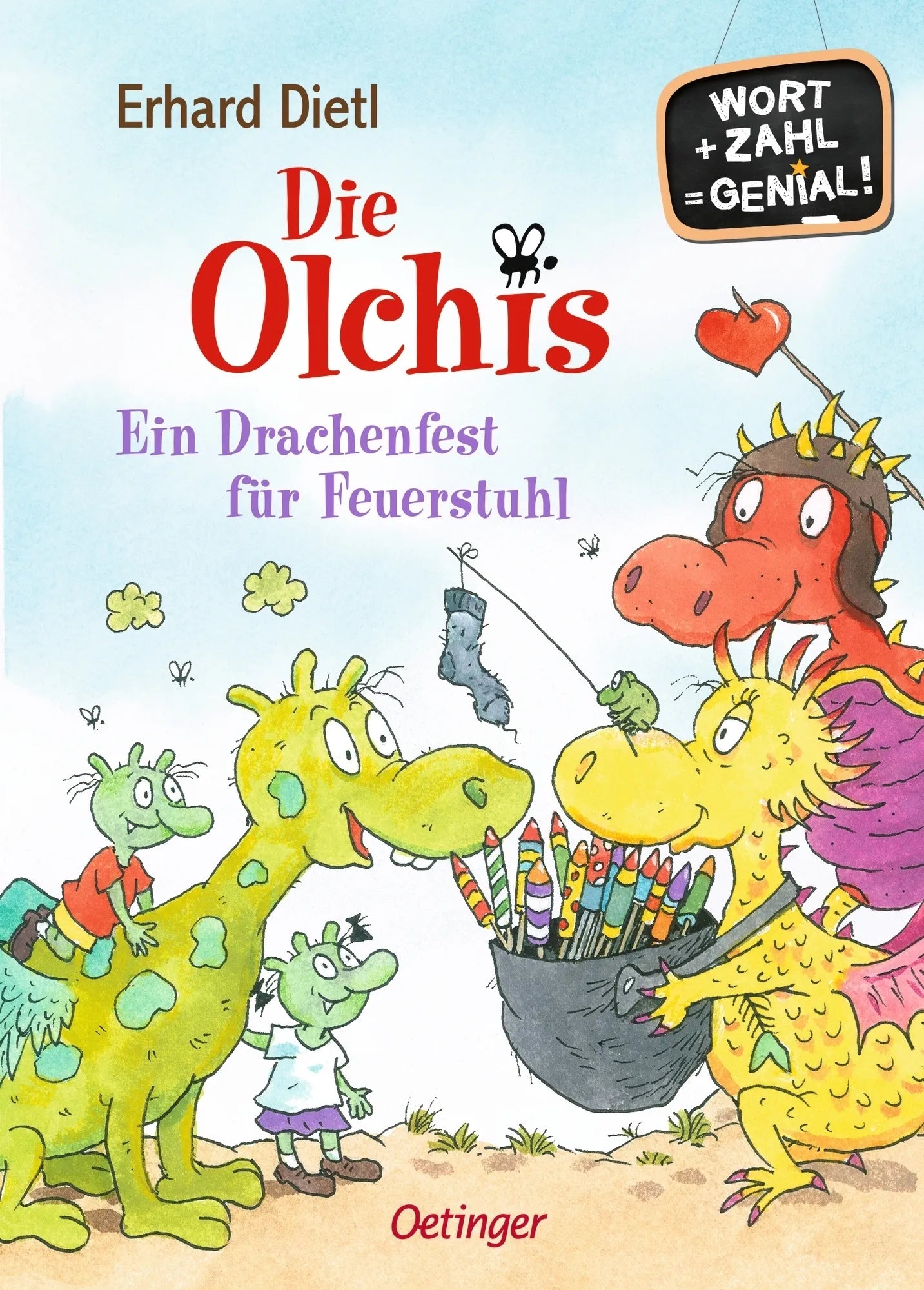 Buchcover von 'Die Olchis. Ein Drachenfest für Feuerstuhl' - Gebundene Ausgabe von Erhard Dietl