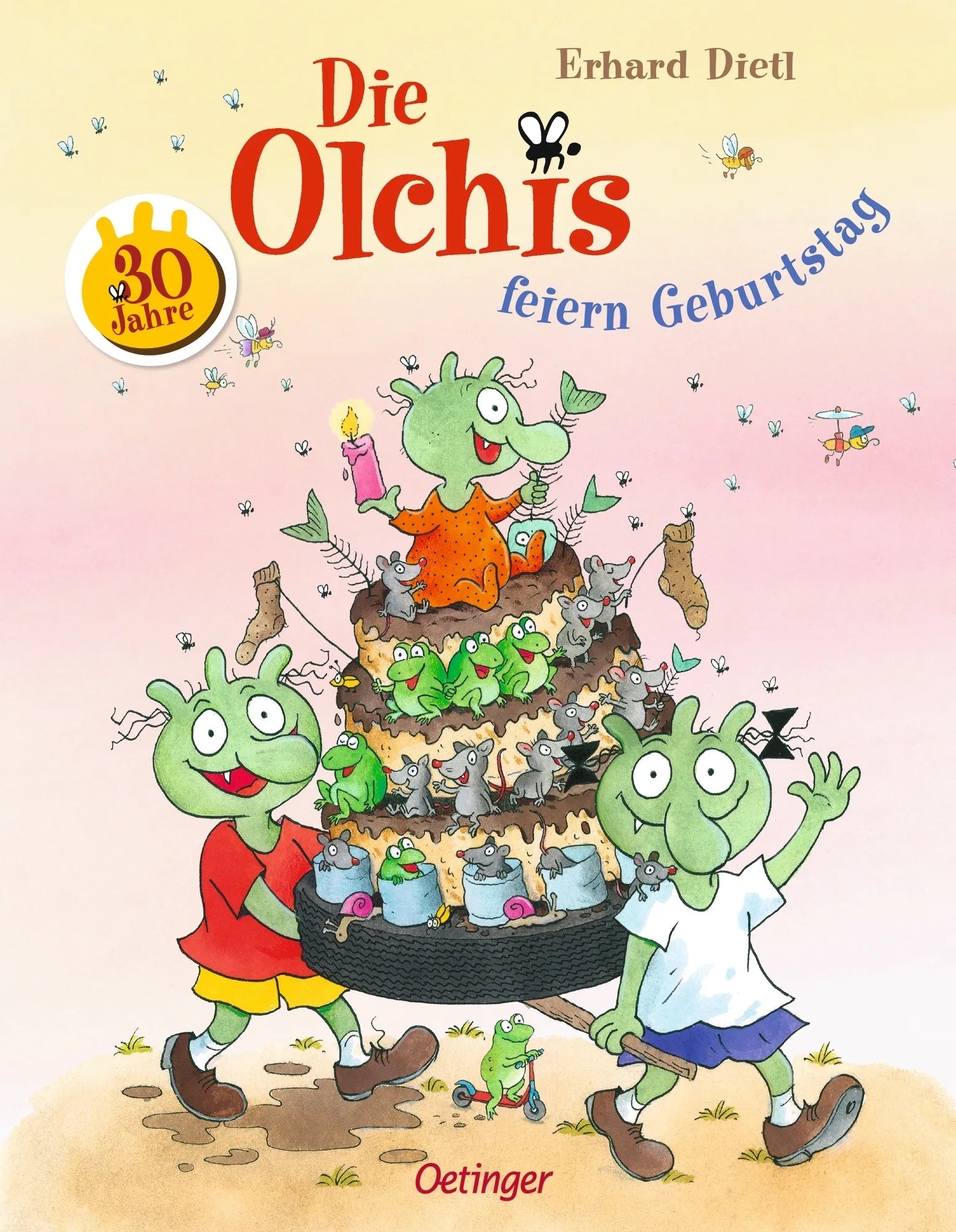 Buchcover von 'Die Olchis feiern Geburtstag' - Gebundene Ausgabe von Erhard Dietl