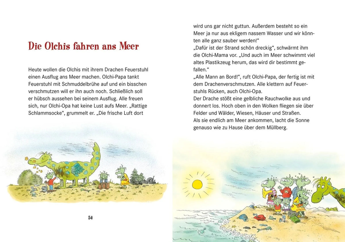 Detailansicht: Die Olchis finden einen Schatz und andere krötige Abenteuer (Hardcover)