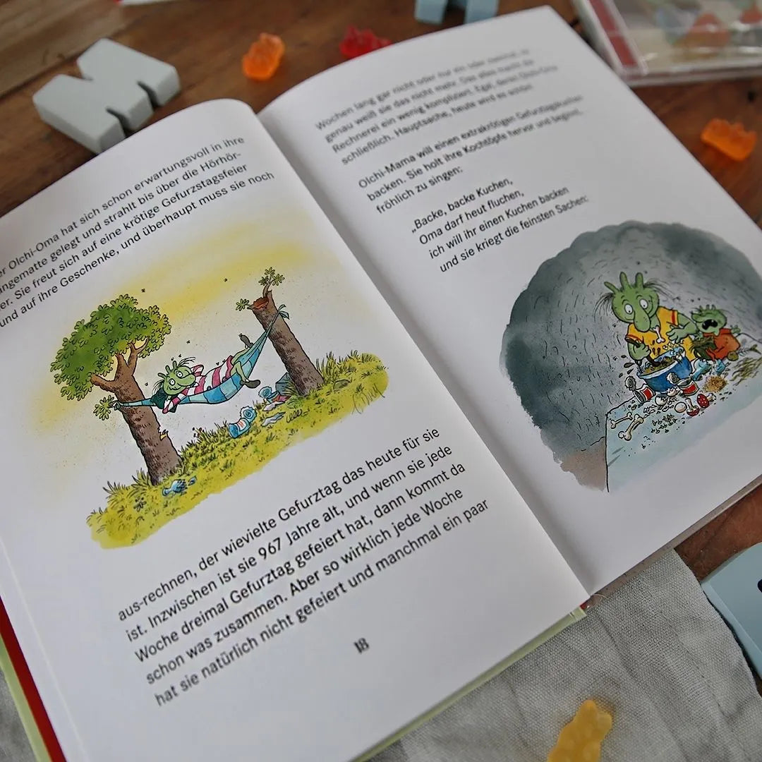 Detailansicht: Die Olchis finden einen Schatz und andere krötige Abenteuer (Hardcover)