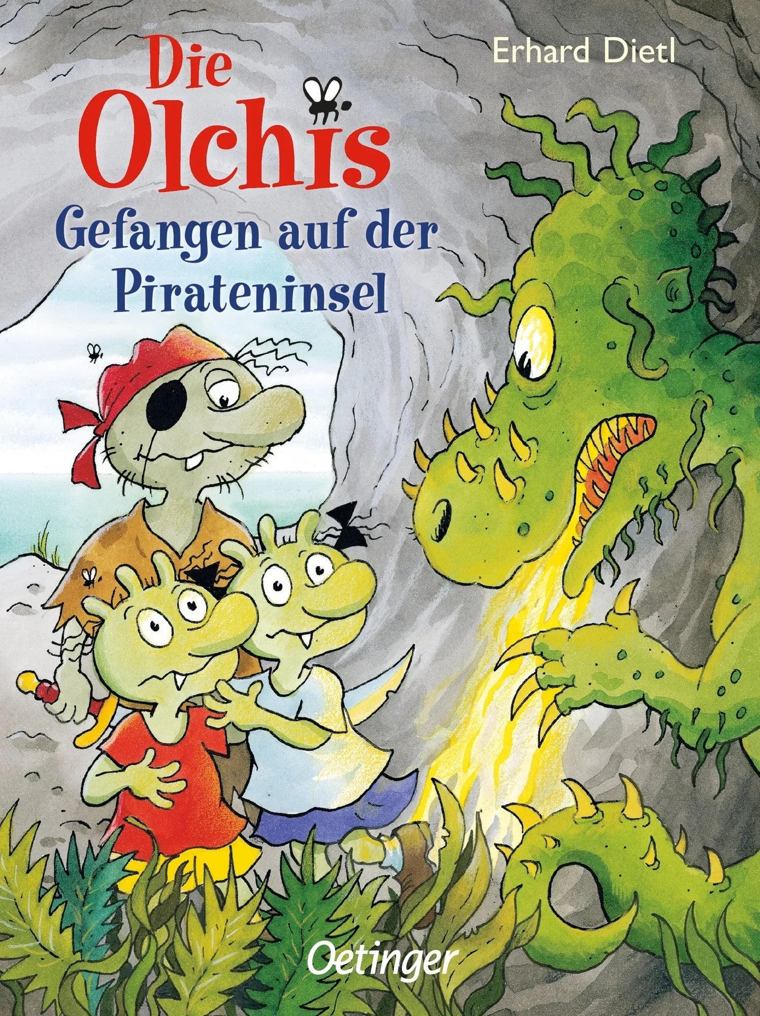 Buchcover von 'Die Olchis. Gefangen auf der Pirateninsel' - Gebundene Ausgabe von Erhard Dietl