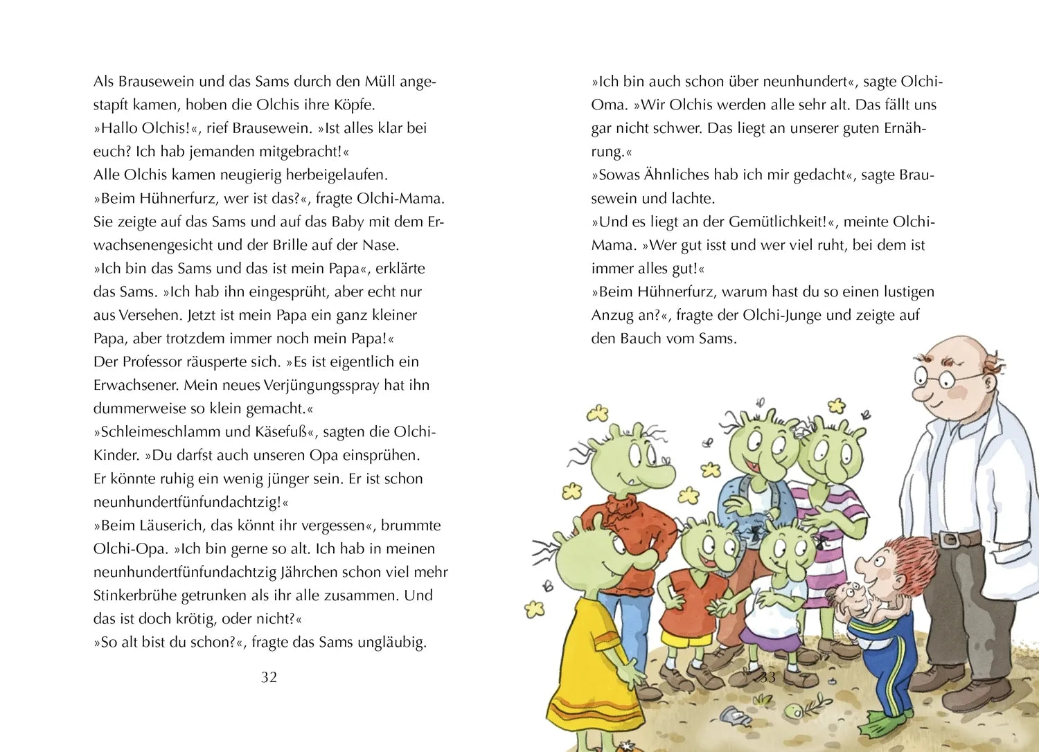 Detailansicht: Die Olchis und das Sams. Die kaputte Wunschmaschine (Hardcover)