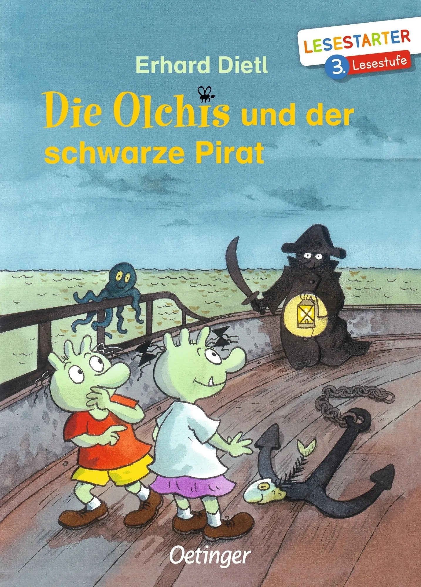 Buchcover von 'Die Olchis und der schwarze Pirat' - Gebundene Ausgabe von Erhard Dietl
