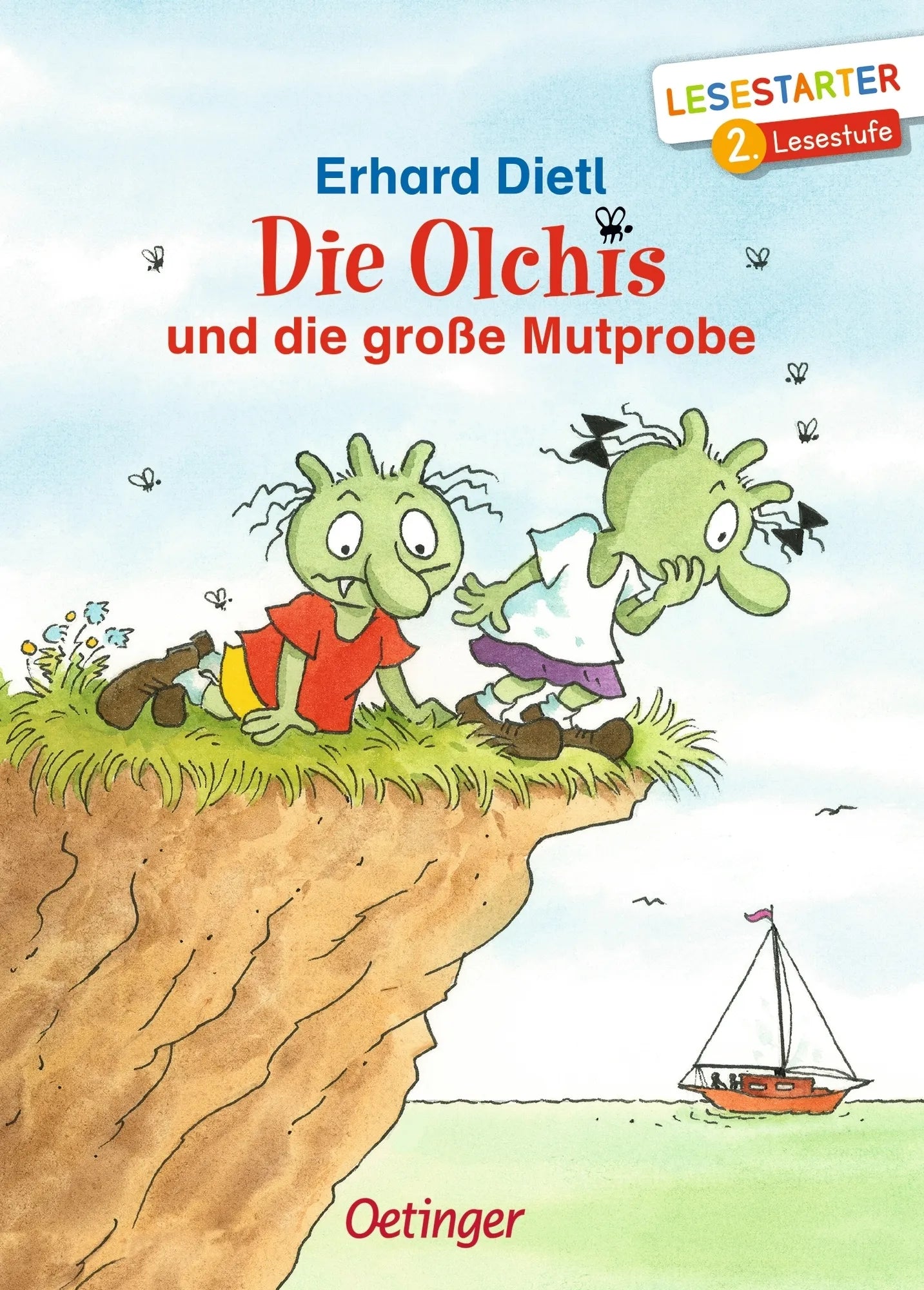 Buchcover von 'Die Olchis und die große Mutprobe' - Gebundene Ausgabe von Erhard Dietl