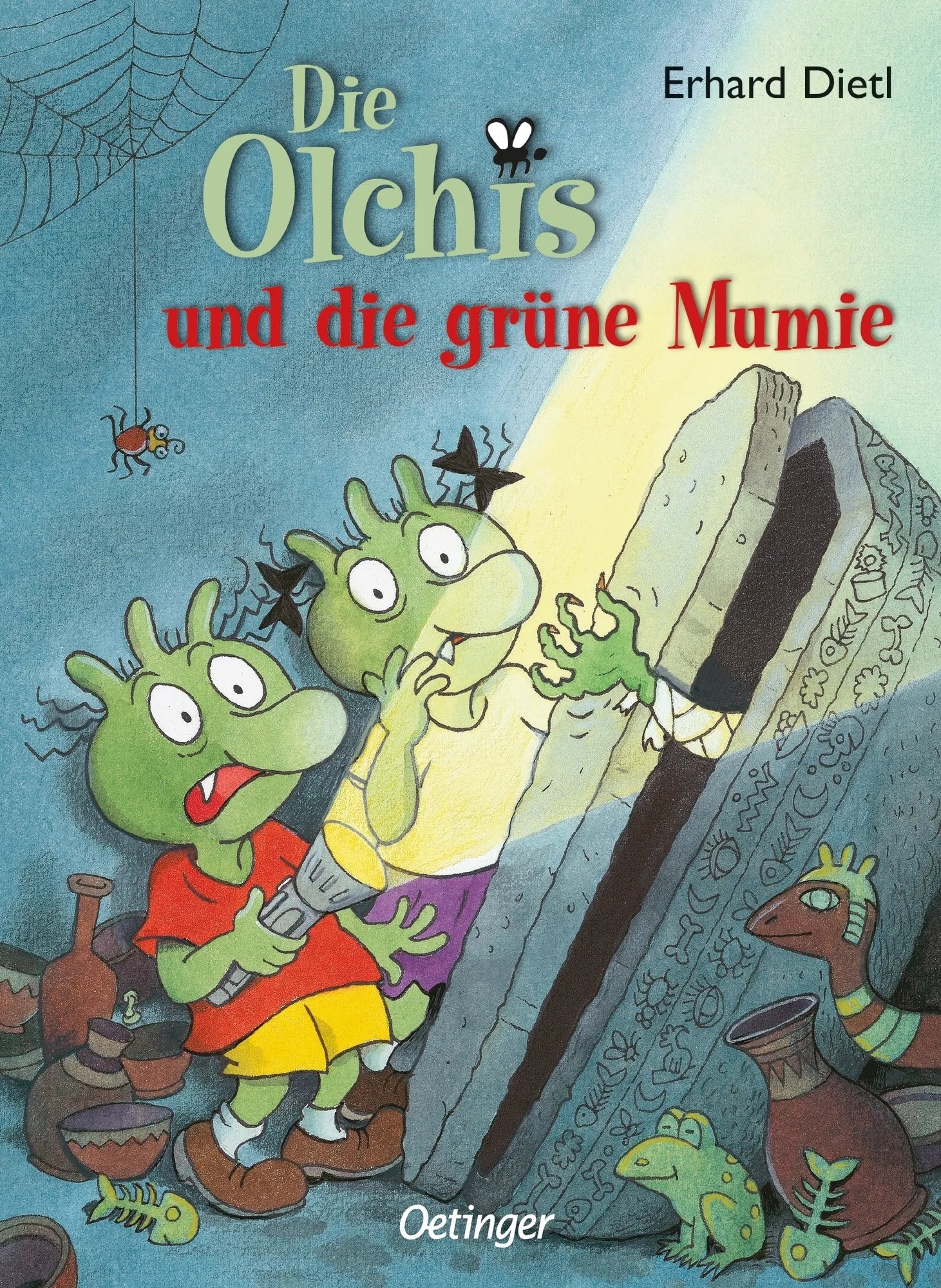 Buchcover von 'Die Olchis und die grüne Mumie' - Gebundene Ausgabe von Erhard Dietl