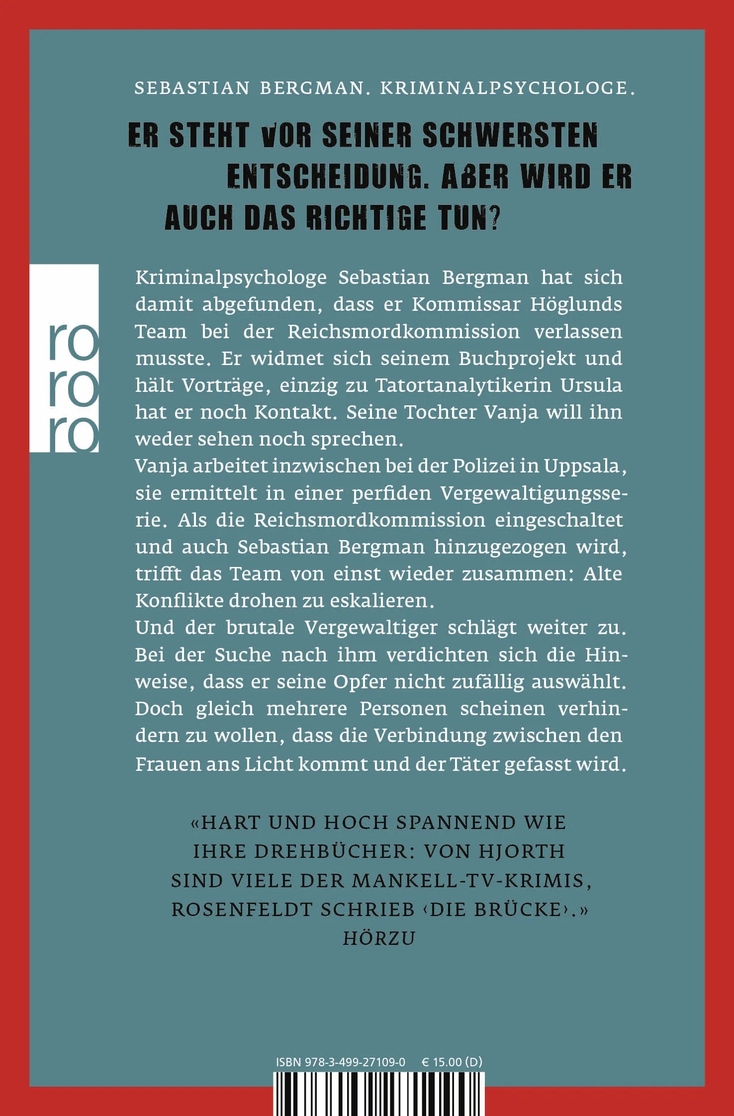 Buchrückseite von 'Die Opfer, die man bringt' mit Klappentext - Taschenbuch