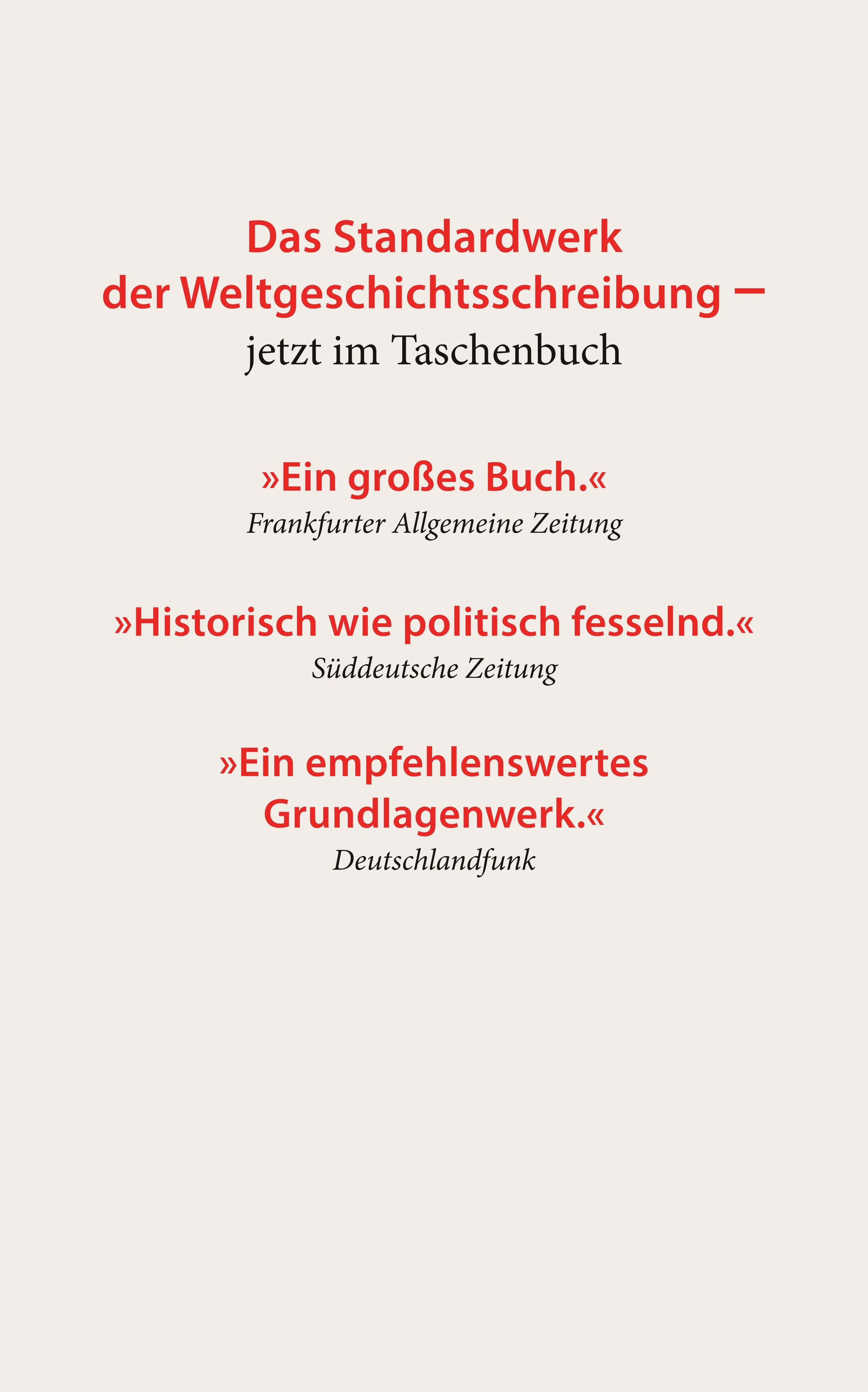 Buchrückseite von 'Die Ordnung der Welt' mit Klappentext - Paperback