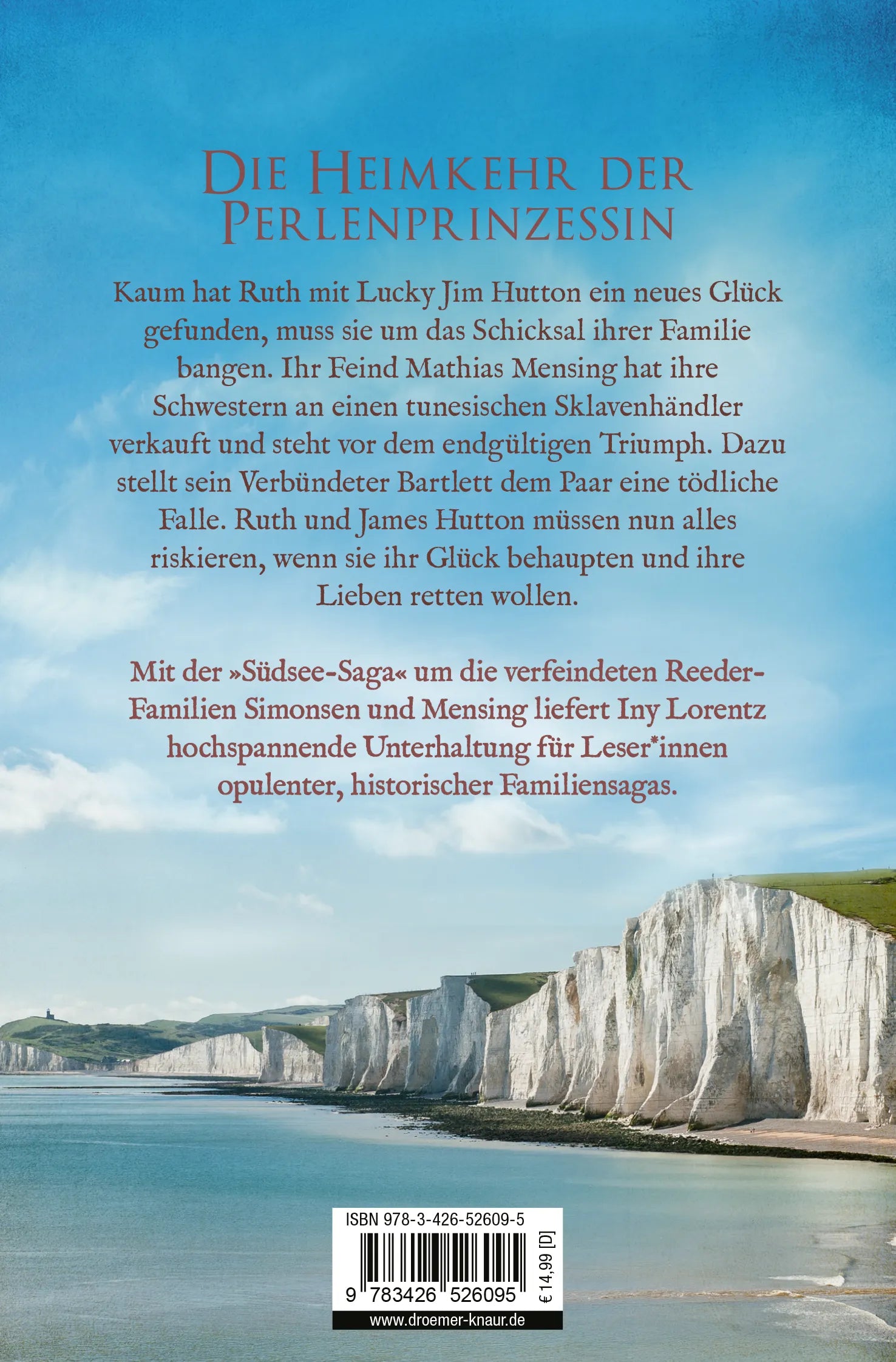 Buchrückseite von 'Die Perlenprinzessin. Schwarze Tränen' mit Klappentext - Taschenbuch
