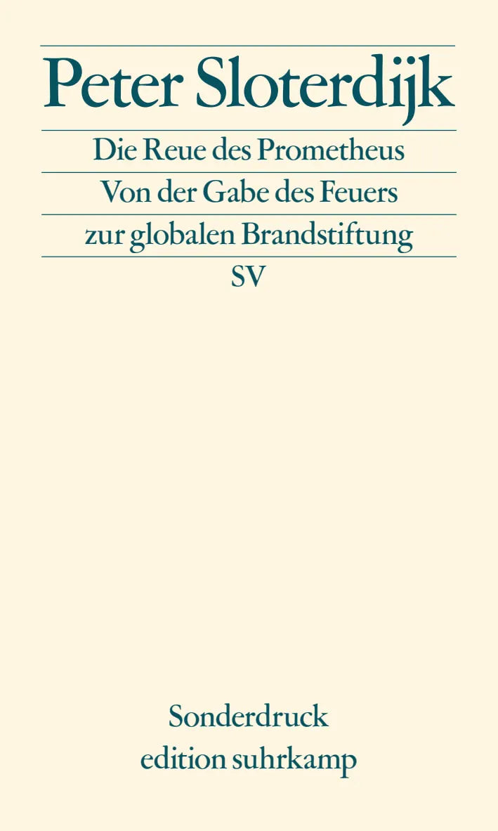 Buchcover von 'Die Reue des Prometheus' - Taschenbuch von Peter Sloterdijk