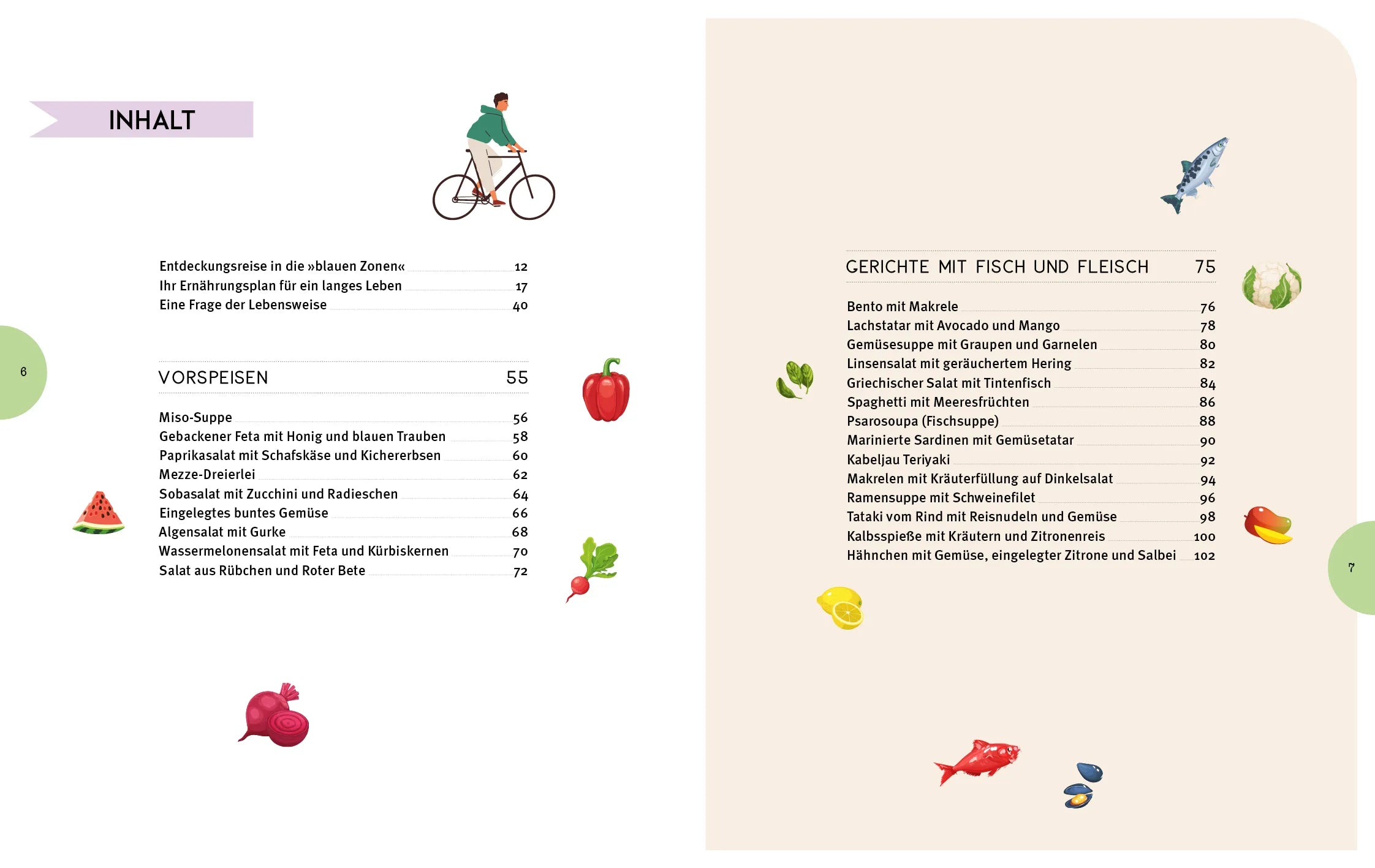 Innenansicht von 'Die Rezepte der 100-Jährigen' - Taschenbuch