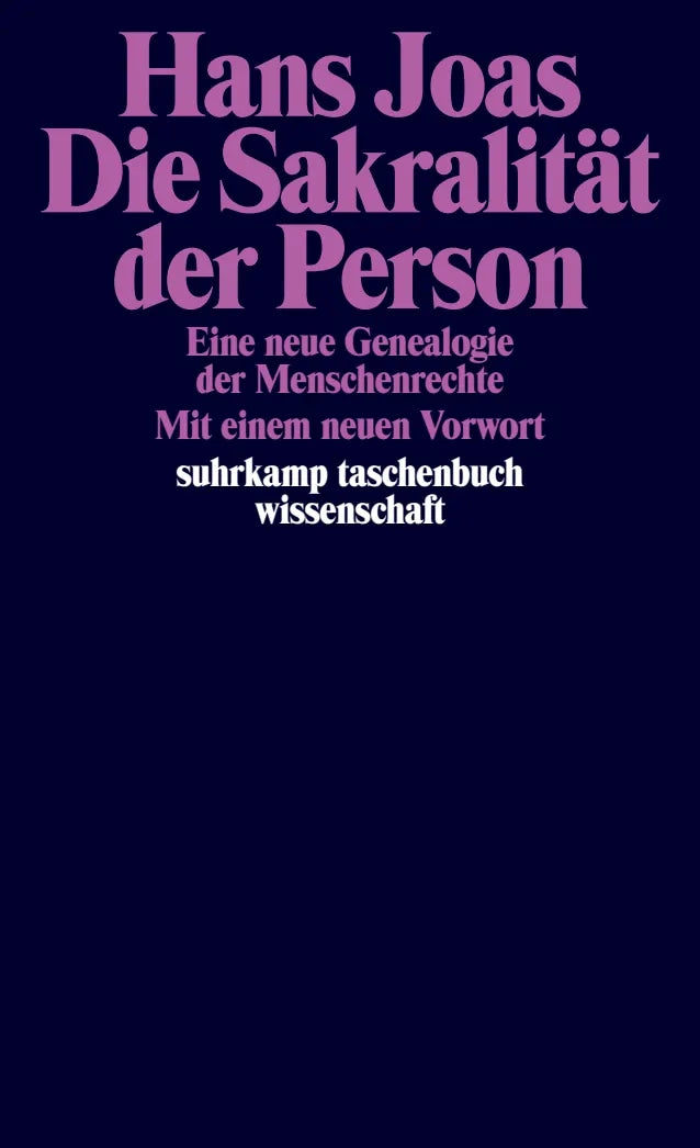 Buchcover von 'Die Sakralität der Person' - Taschenbuch von Hans Joas