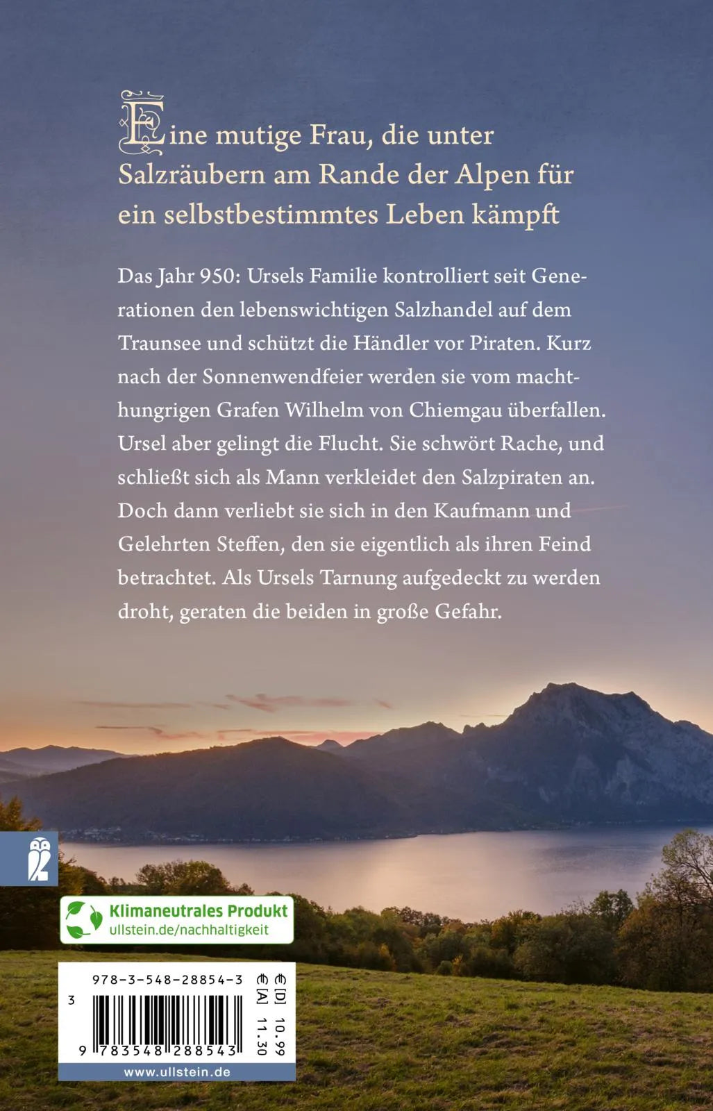 Buchrückseite von 'Die Salzpiratin' mit Klappentext - Taschenbuch
