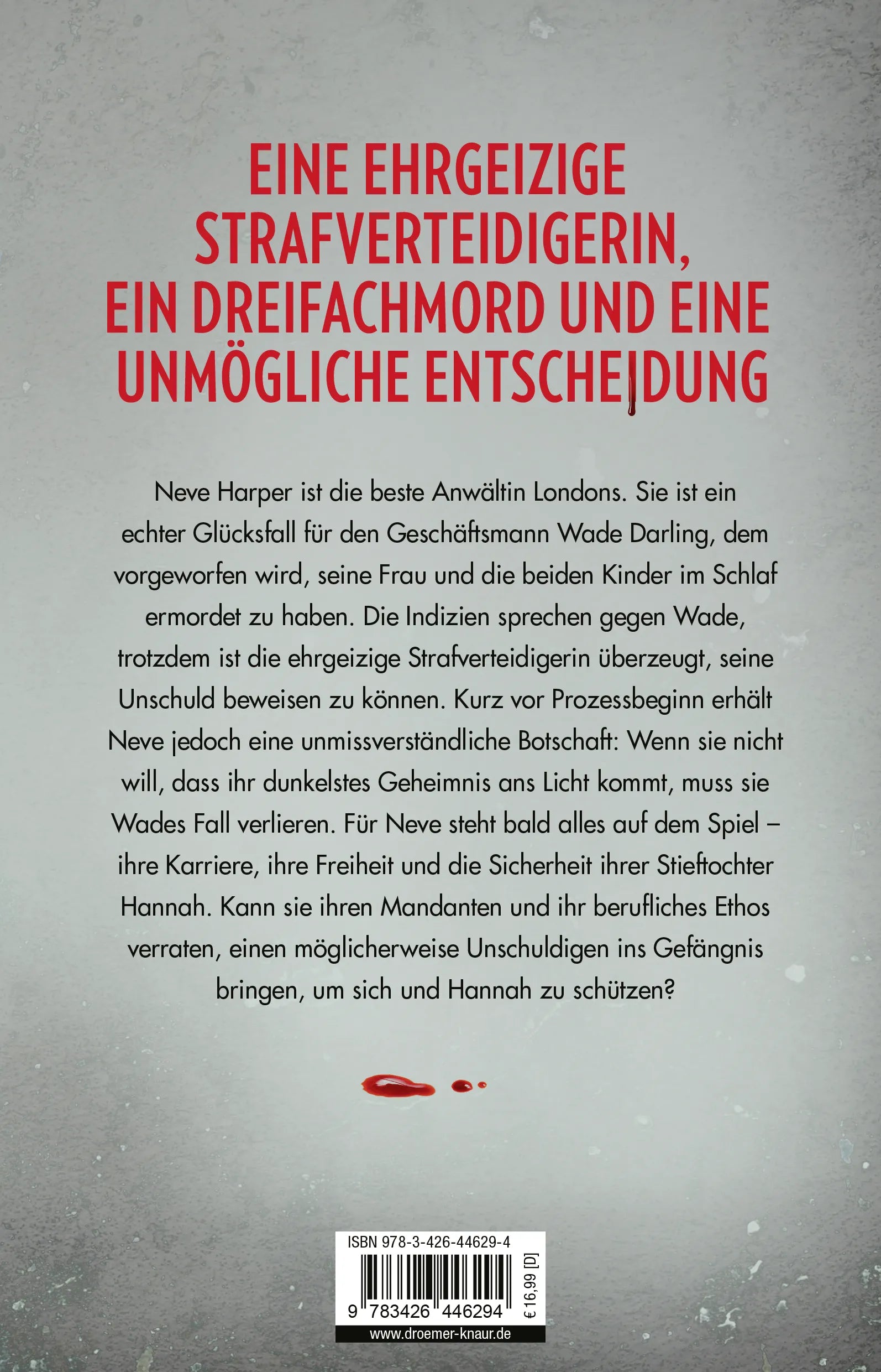 Buchrückseite von 'Die Schlafwandlerin' mit Klappentext - Paperback
