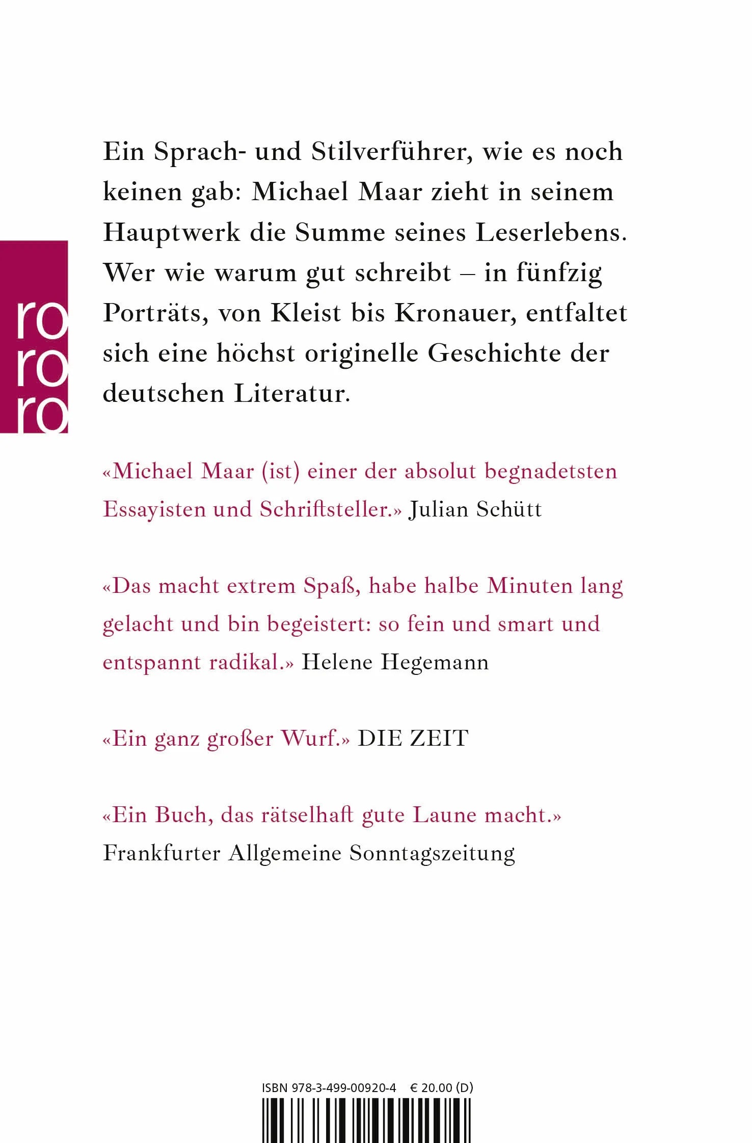 Buchrückseite von 'Die Schlange im Wolfspelz' mit Klappentext - Taschenbuch