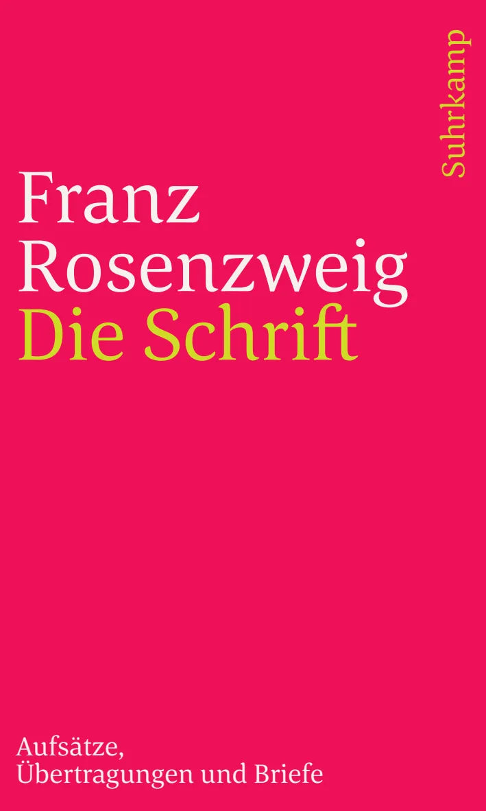 Buchcover von 'Die Schrift' - Taschenbuch von Franz Rosenzweig