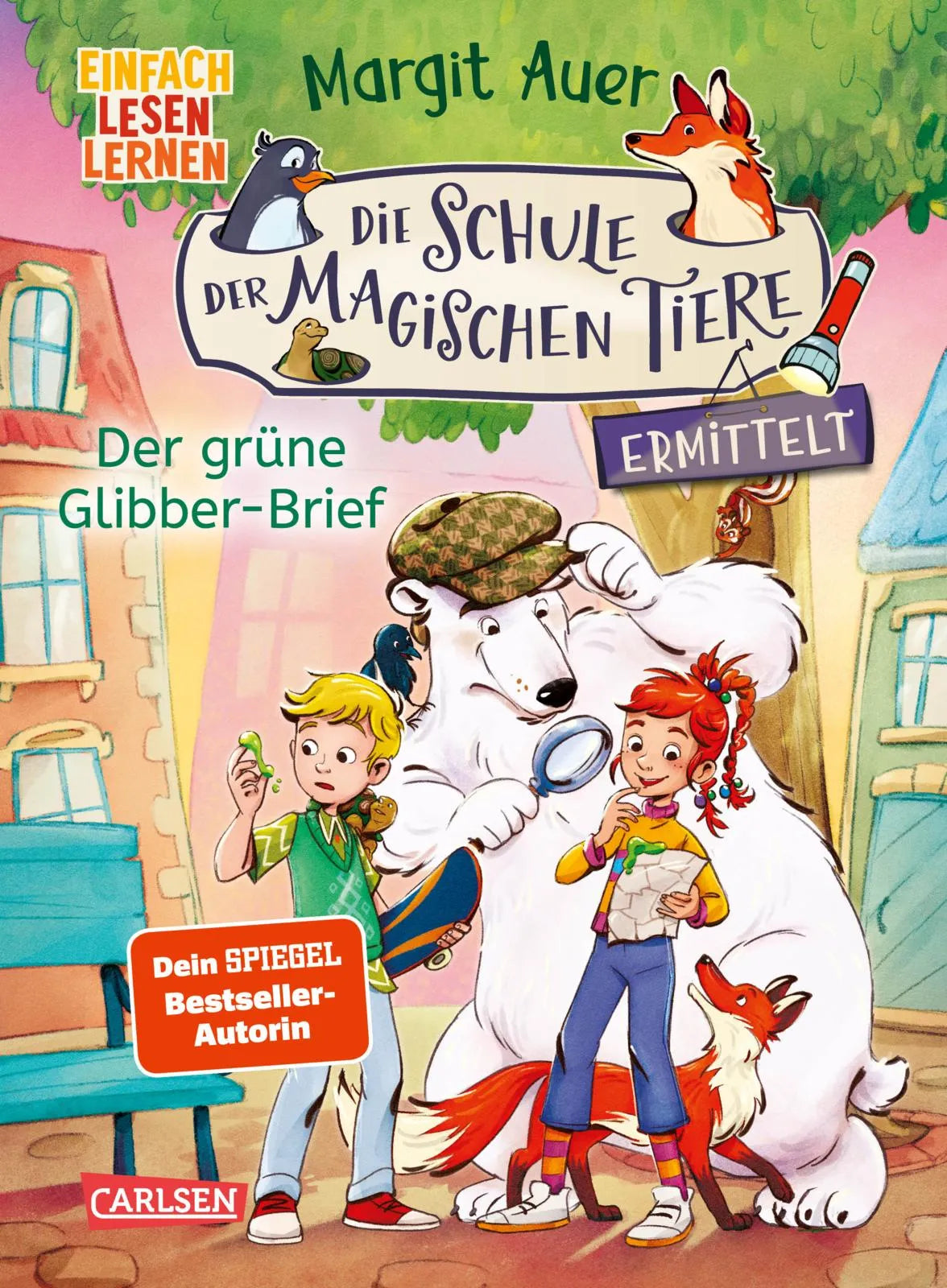 Buchcover von 'Die Schule der magischen Tiere ermittelt Neuausgabe 1: Der grüne Glibber-Brief' - Gebundene Ausgabe von Margit Auer